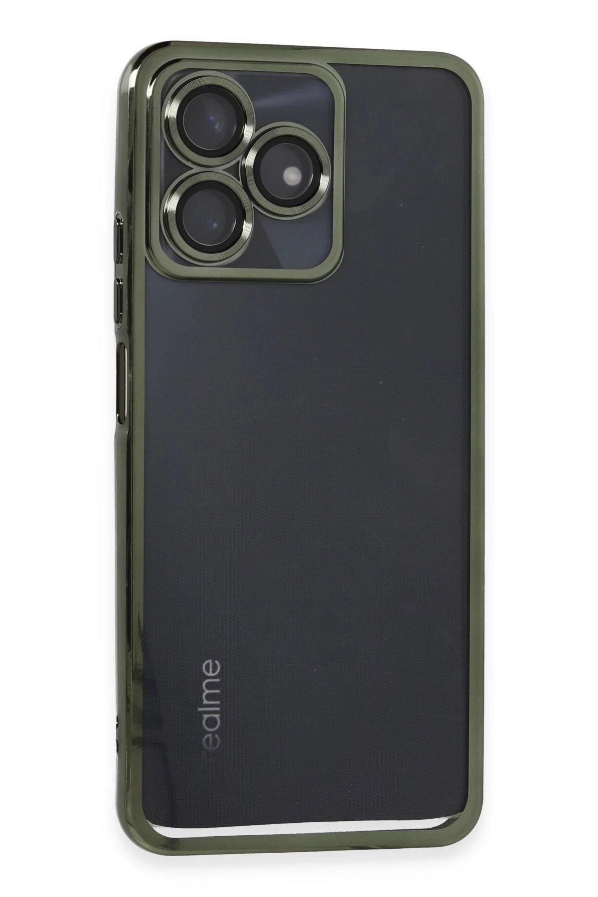 Newface Realme C53 Kılıf Razer Lensli Silikon - Yeşil