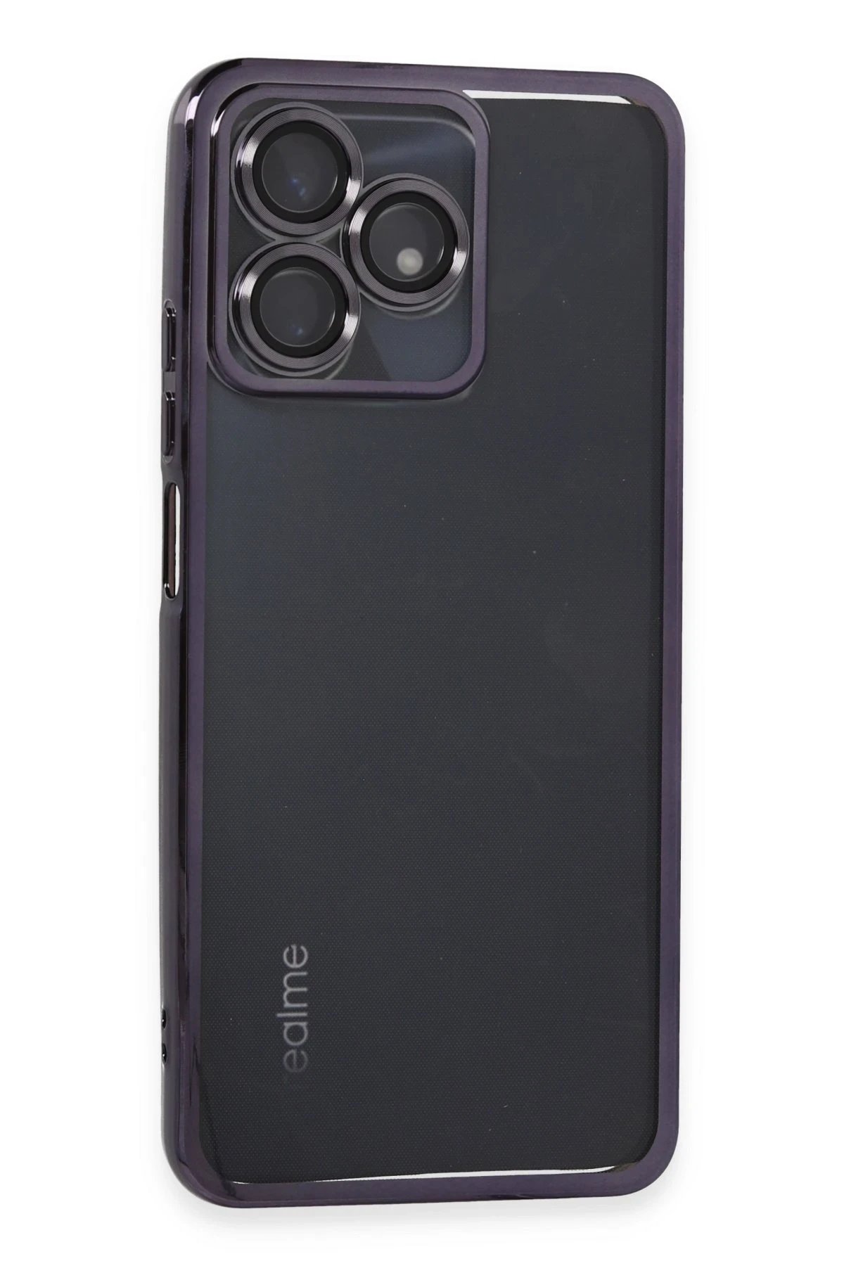 Newface Realme C53 Kılıf Razer Lensli Silikon - Mor