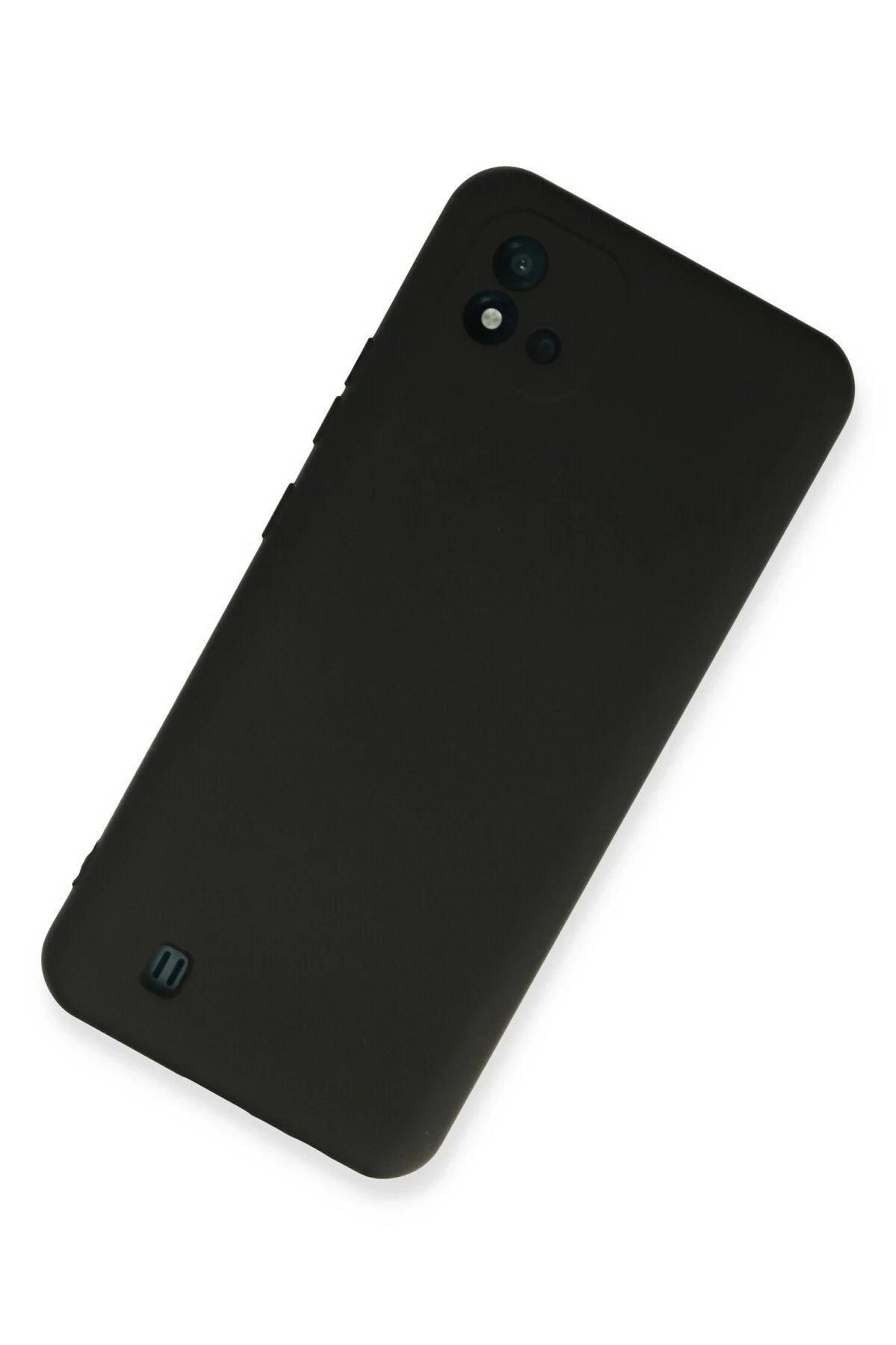 Newface Realme C11 2021 Kılıf Nano içi Kadife Silikon - Siyah