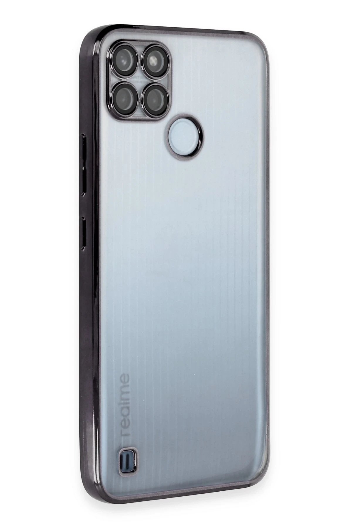 Newface Realme C25Y Kılıf Razer Lensli Silikon - Siyah