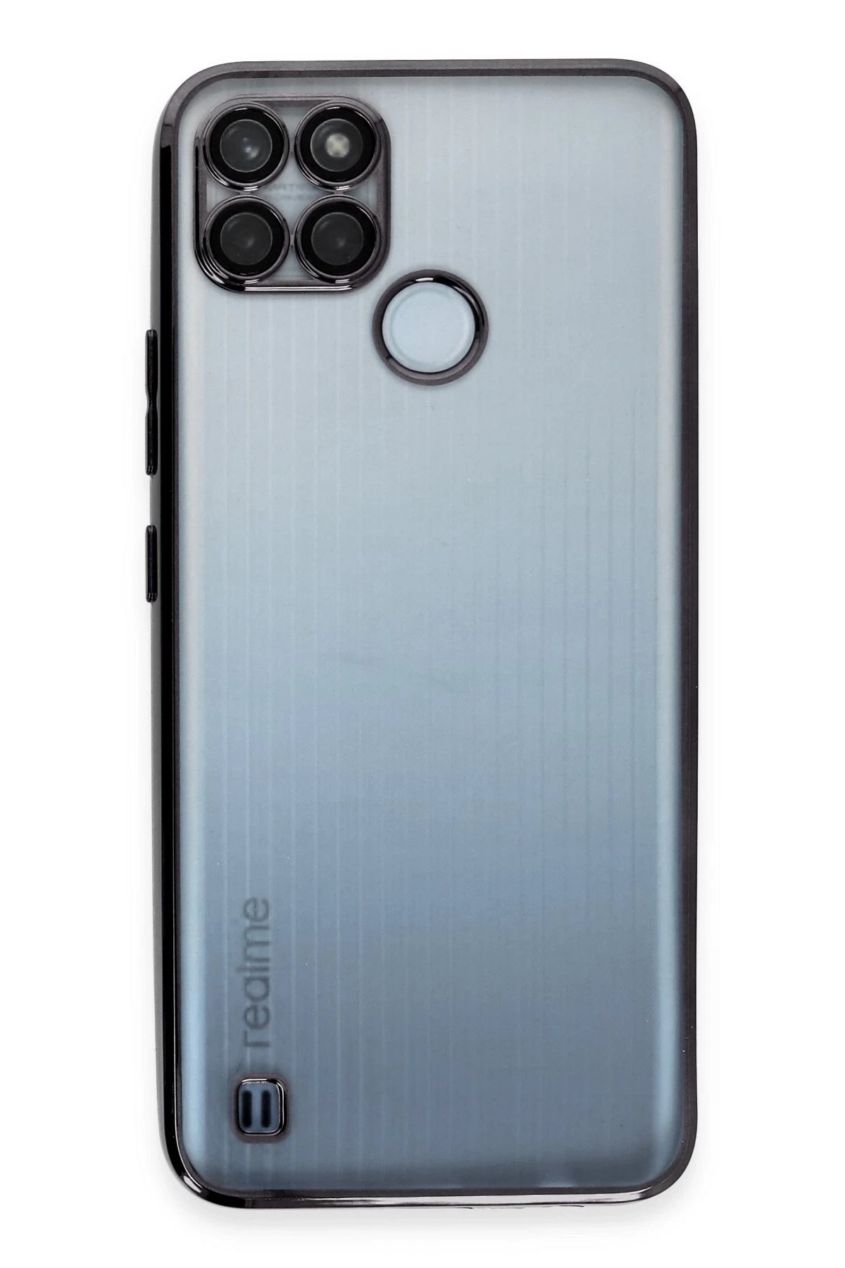 Newface Realme C25Y Kılıf Razer Lensli Silikon - Siyah