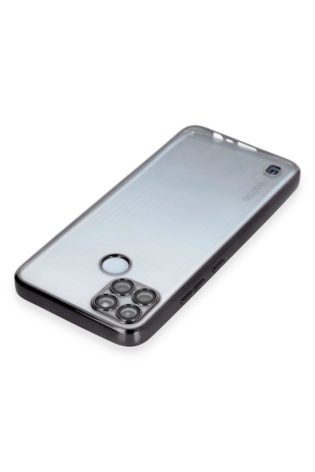 Newface Realme C25Y Kılıf Razer Lensli Silikon - Siyah