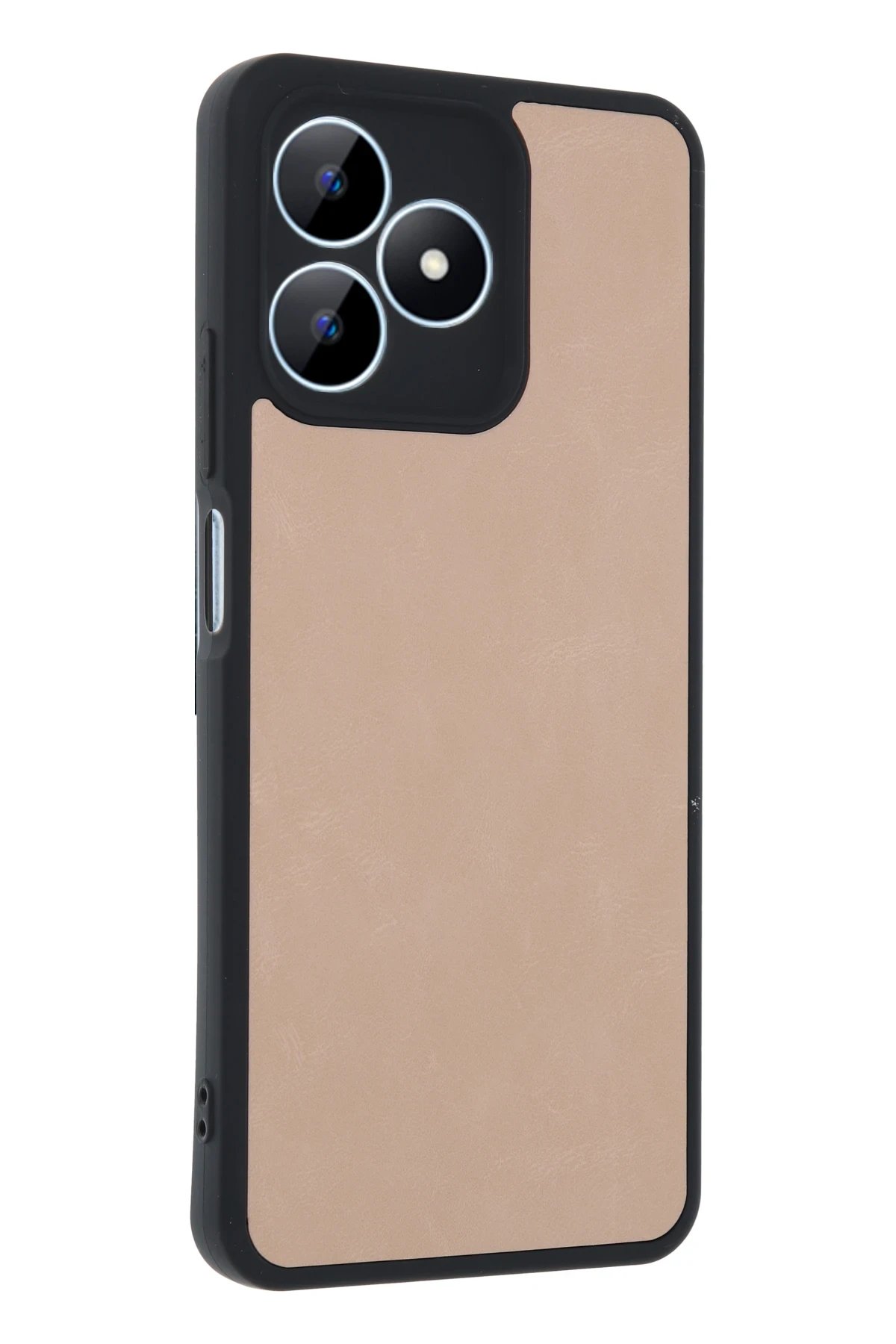 Newface Realme Note 50 4G Kılıf Aras Deri Kapak - Pudra