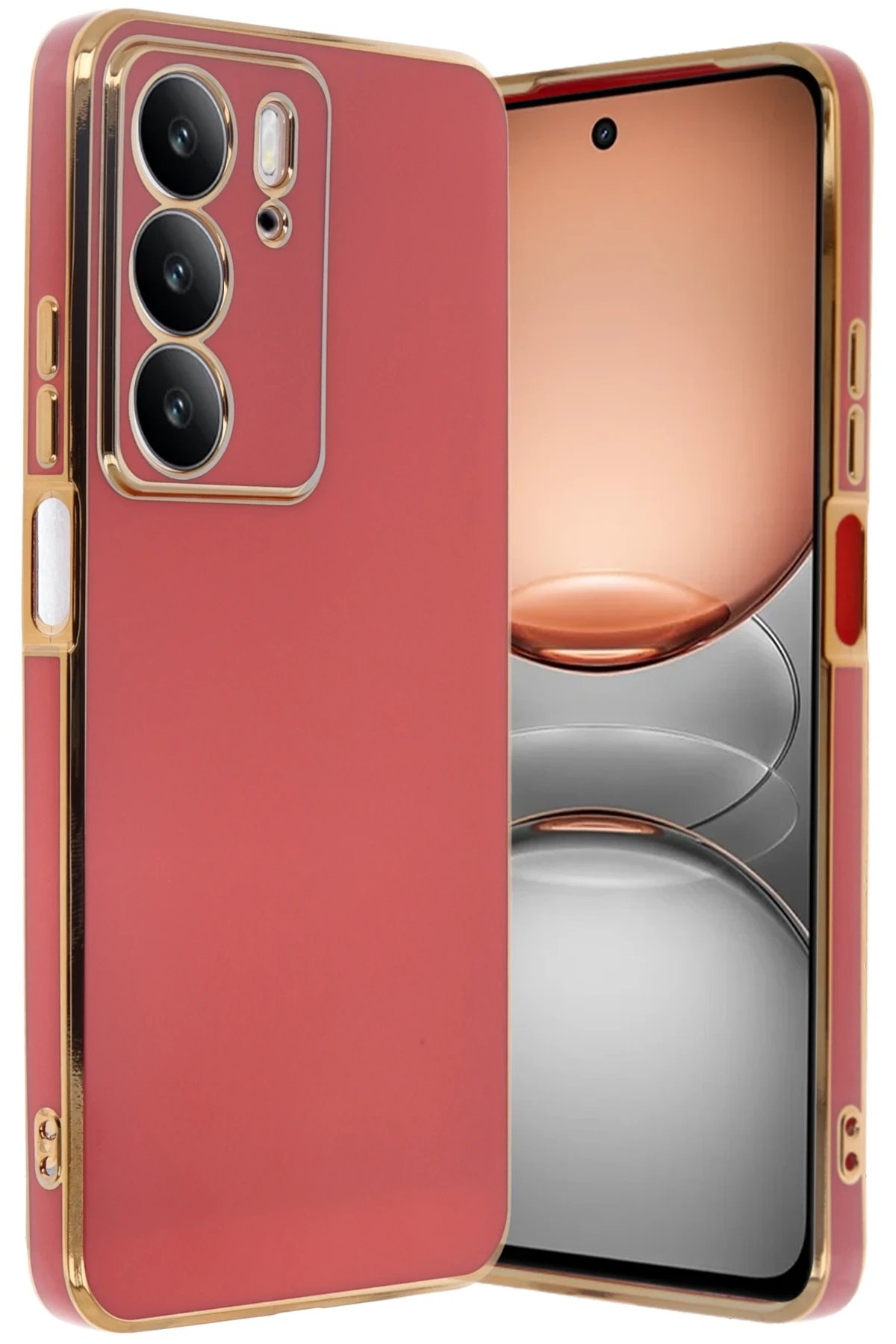 Newface Realme C75 4G Kılıf Volet Silikon - Kırmızı