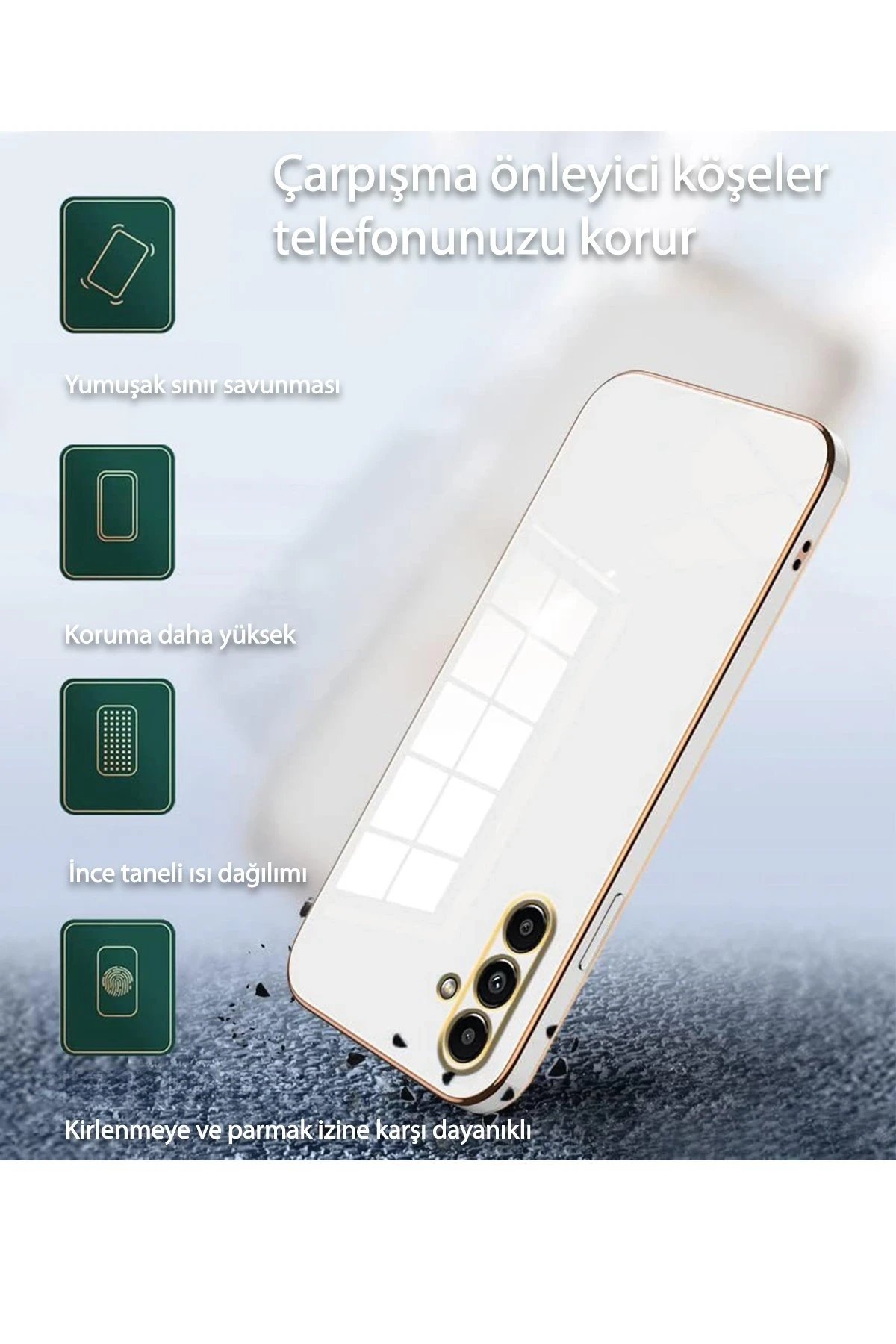 Newface Samsung Galaxy A25 5G Kılıf Volet Silikon - Açık Yeşil