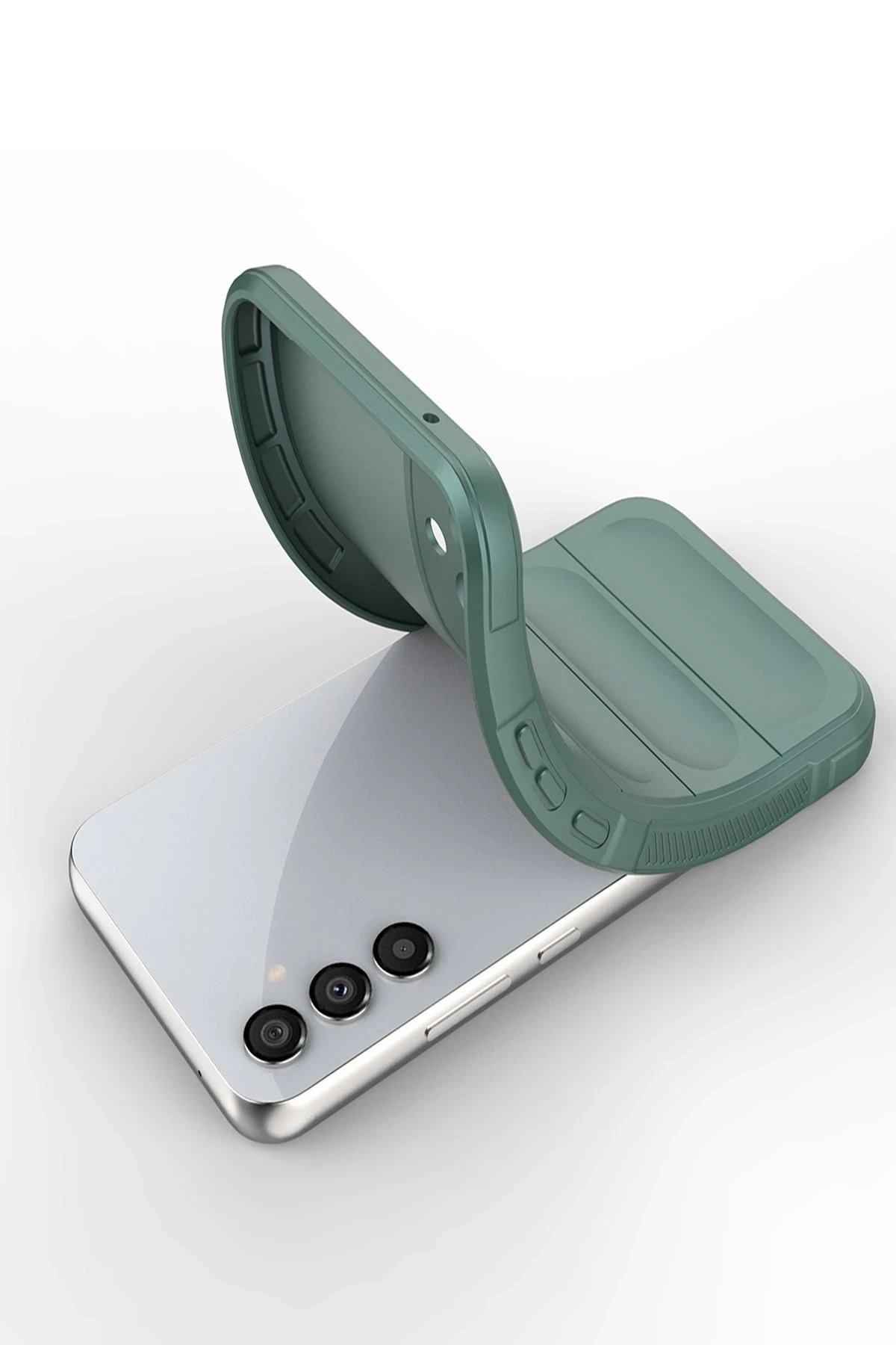 Newface Samsung Galaxy A05S Kılıf Optimum Silikon - Koyu Yeşil