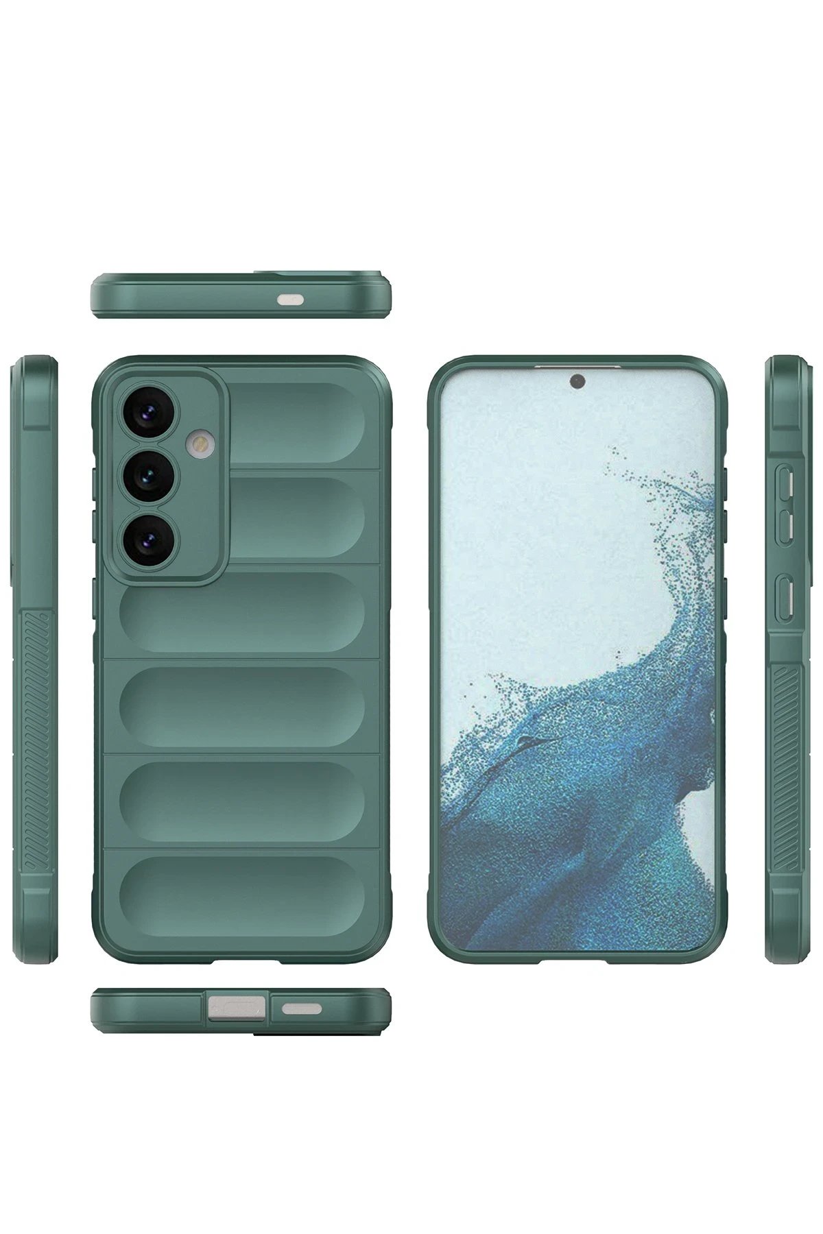 Newface Samsung Galaxy S24 Kılıf Optimum Silikon - Koyu Yeşil