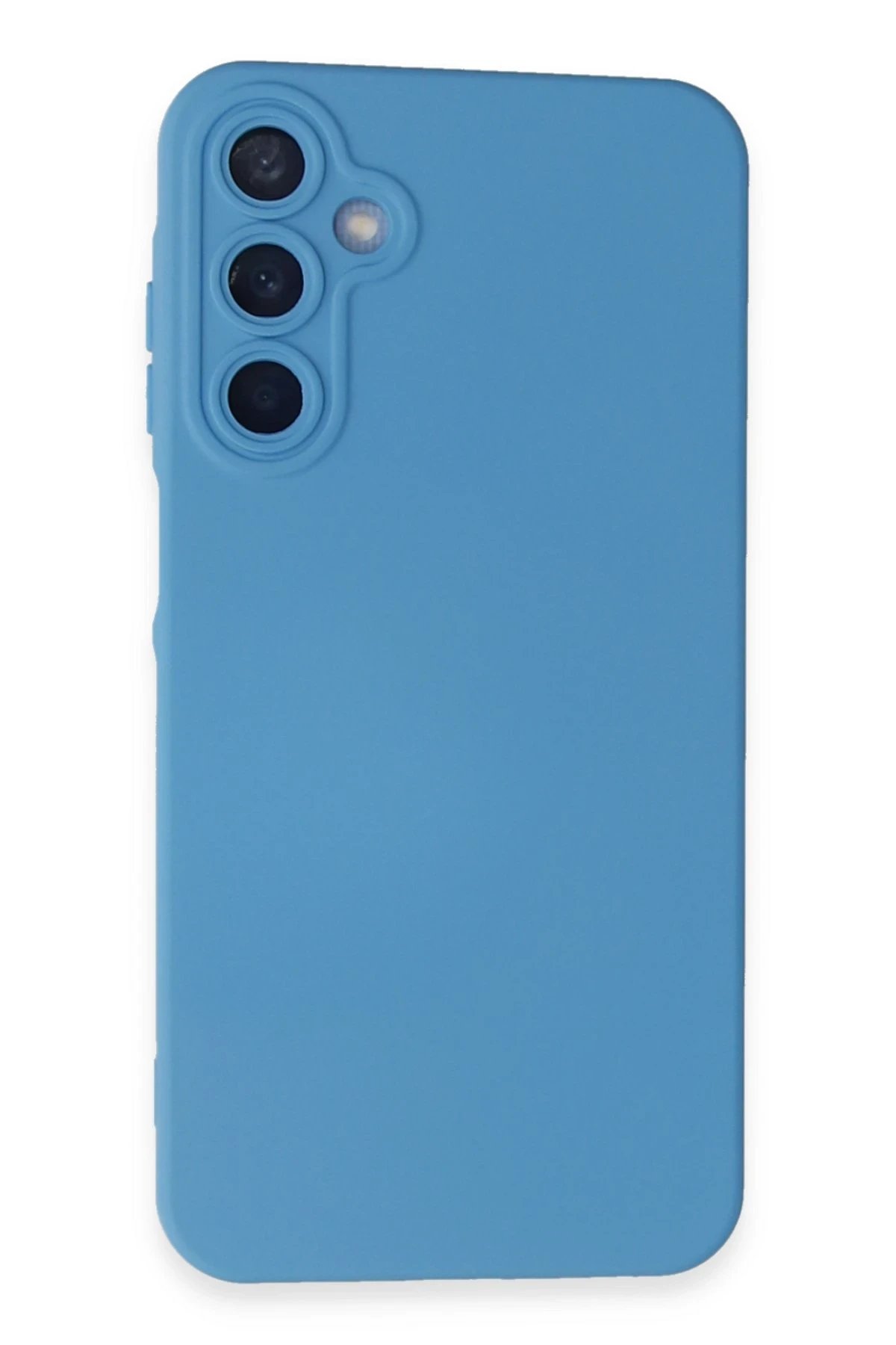 Newface Samsung Galaxy A15 4G Kılıf Nano içi Kadife Silikon - Mavi