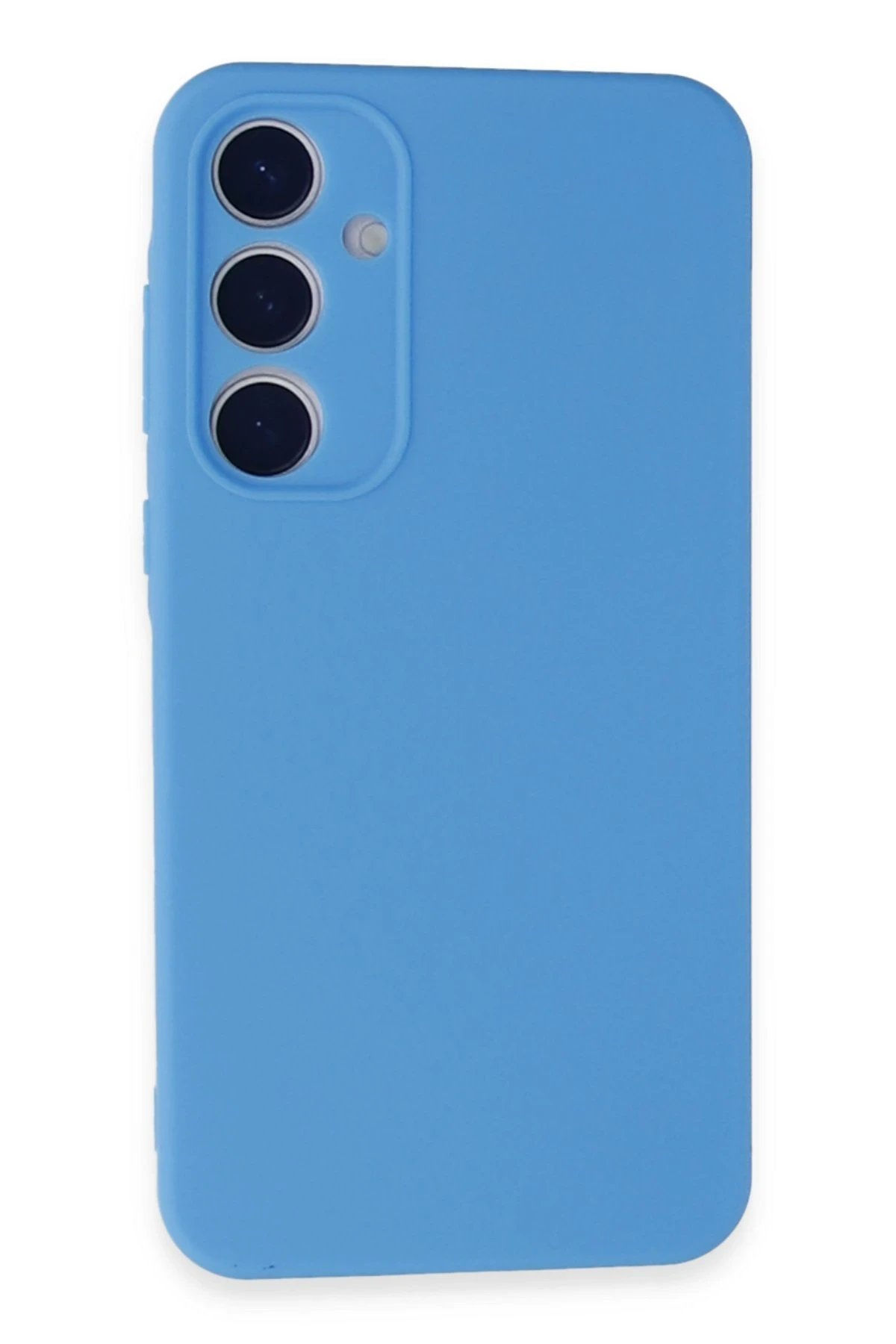 Newface Samsung Galaxy A35 5G Kılıf Nano içi Kadife Silikon - Mavi