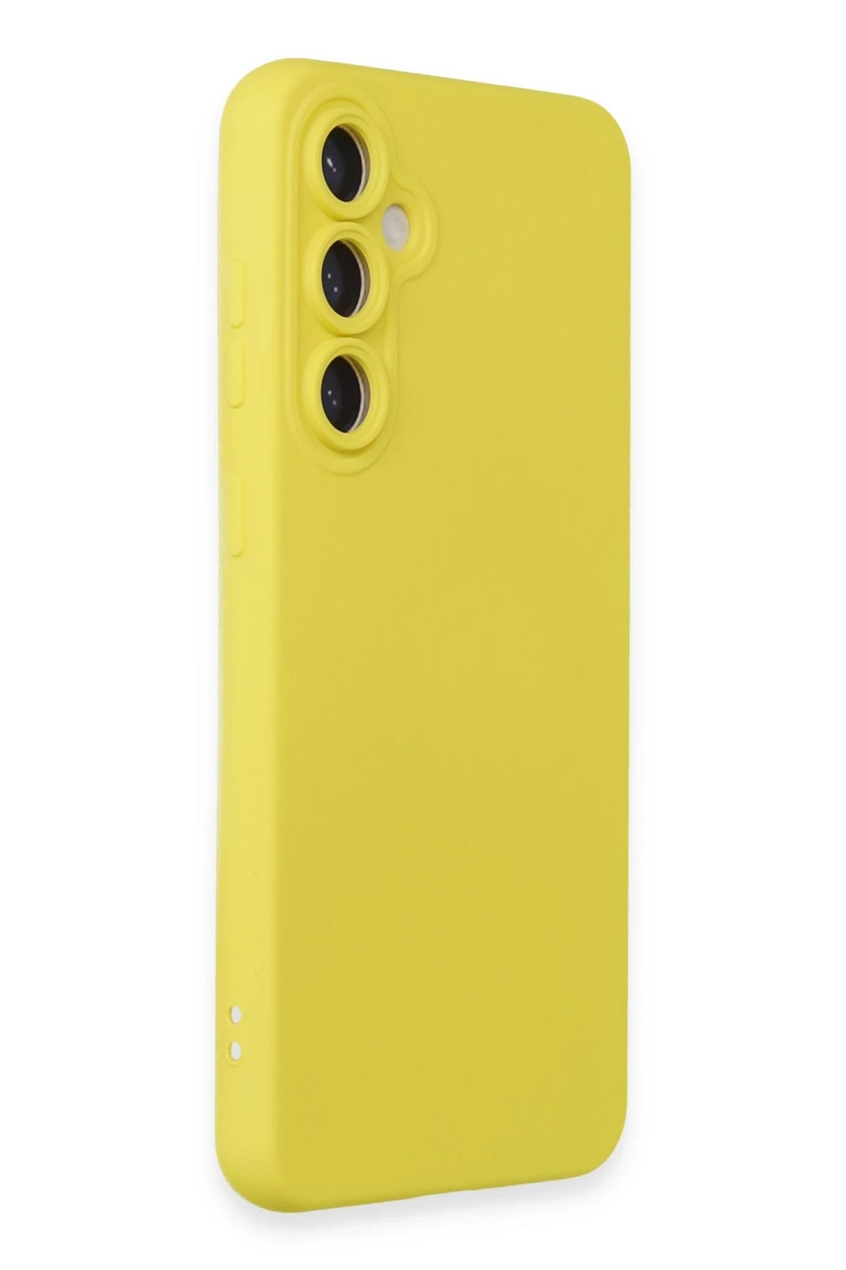 Newface Samsung Galaxy S24 Kılıf Nano içi Kadife Silikon - Sarı