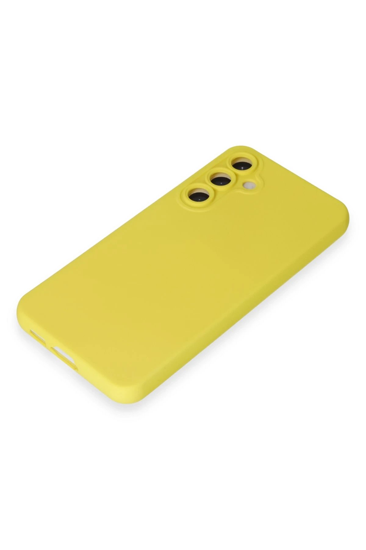 Newface Samsung Galaxy S24 Kılıf Nano içi Kadife Silikon - Sarı