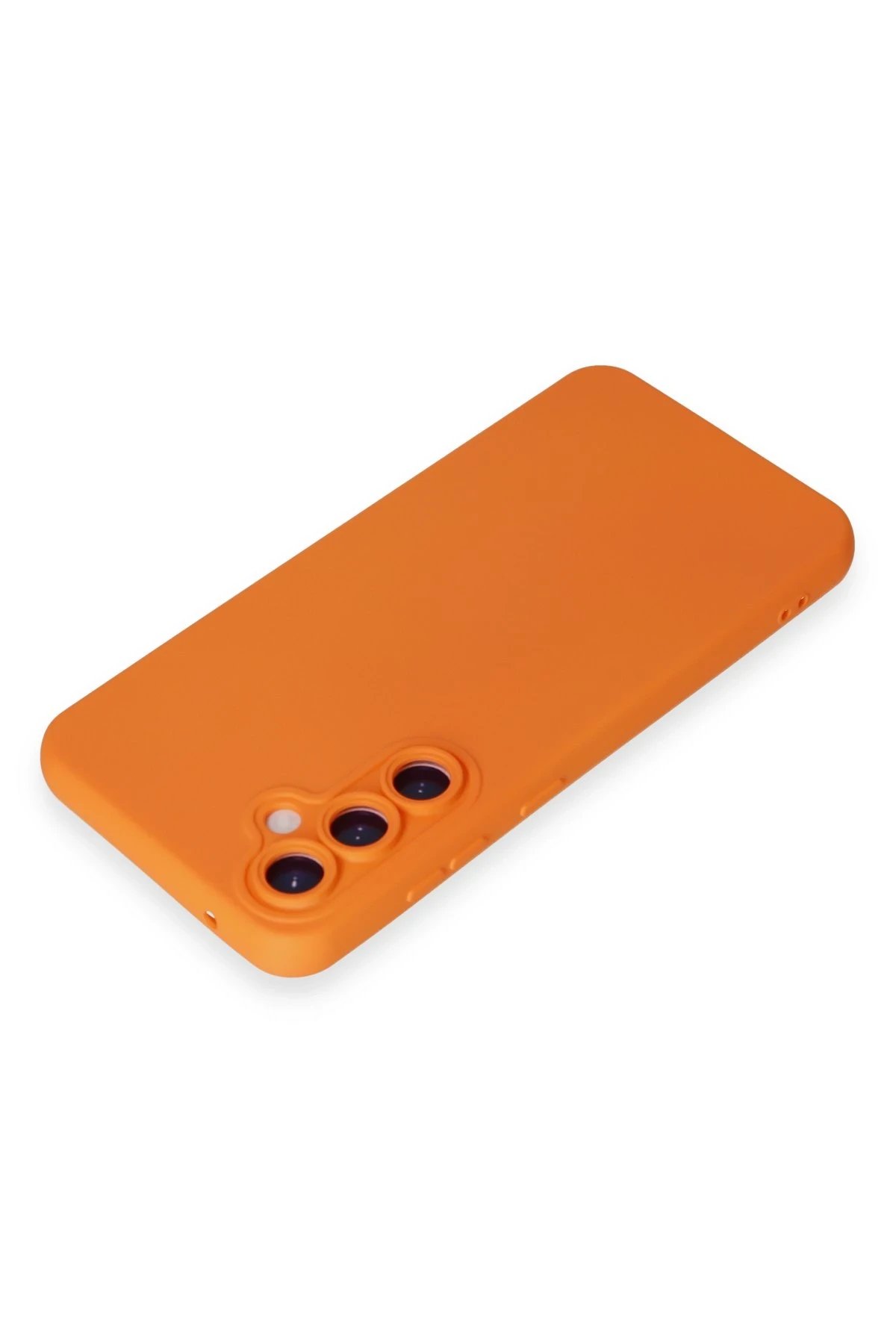 Newface Samsung Galaxy S24 Kılıf Nano içi Kadife Silikon - Turuncu