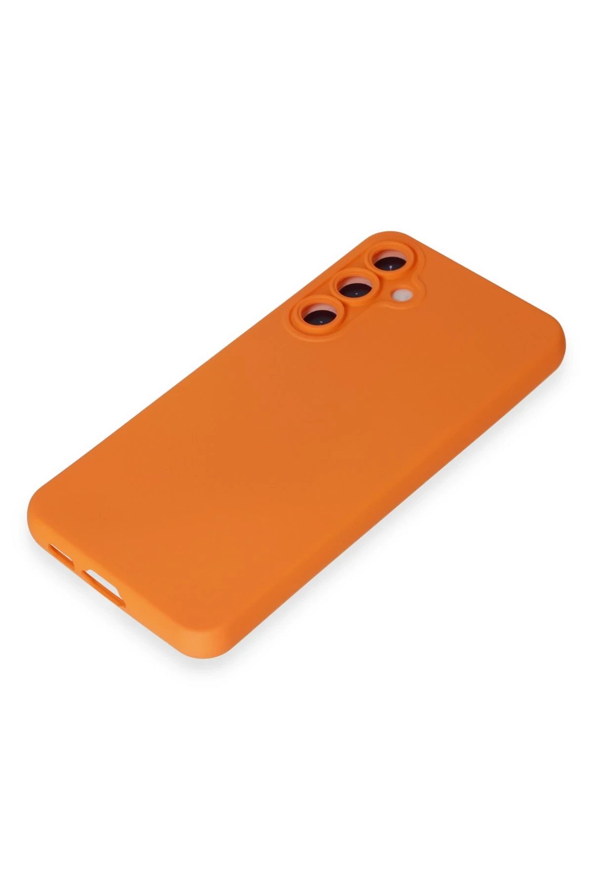 Newface Samsung Galaxy S24 Kılıf Nano içi Kadife Silikon - Turuncu