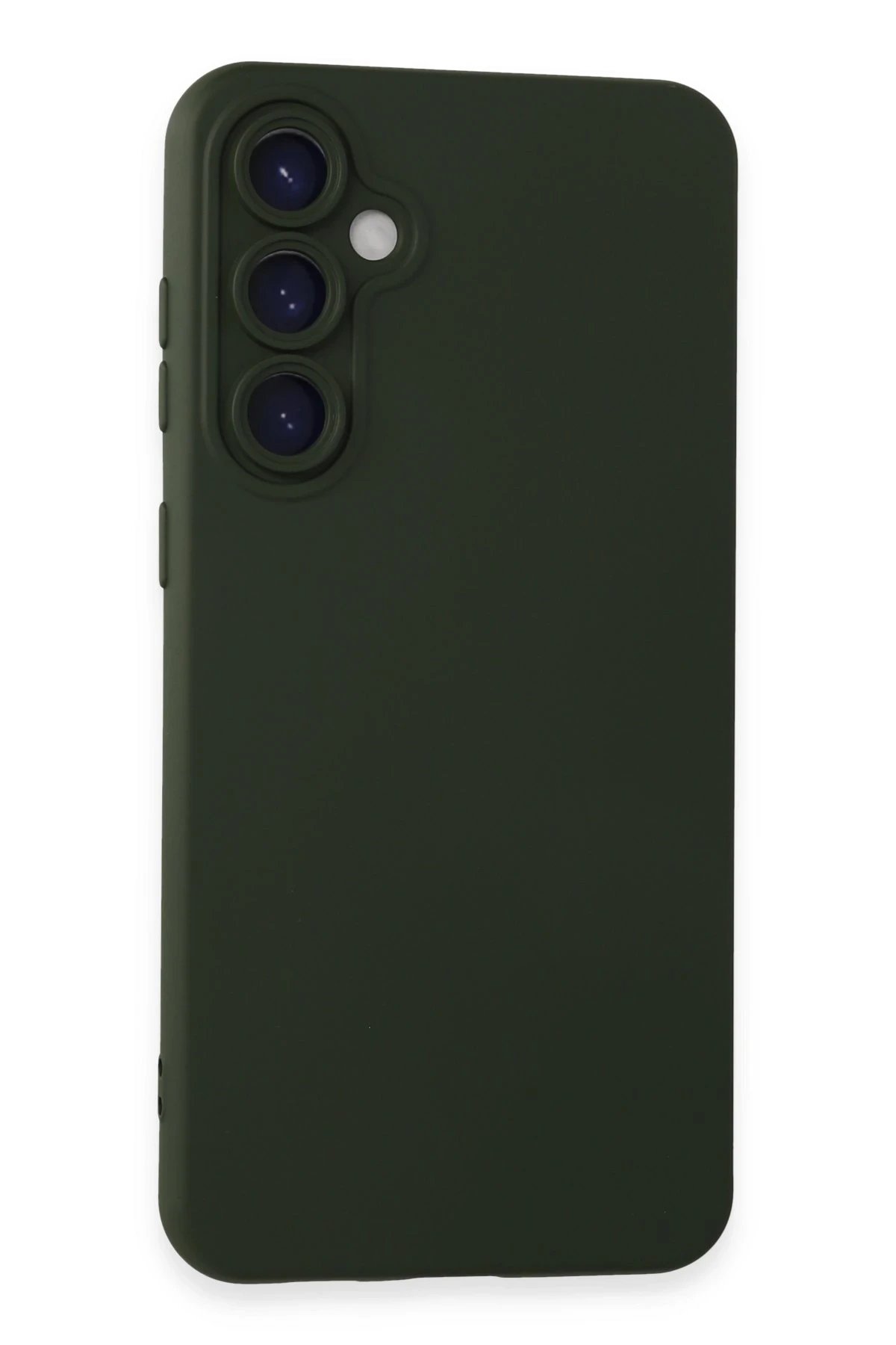 Newface Samsung Galaxy S24 Plus Kılıf Nano içi Kadife Silikon - Koyu Yeşil