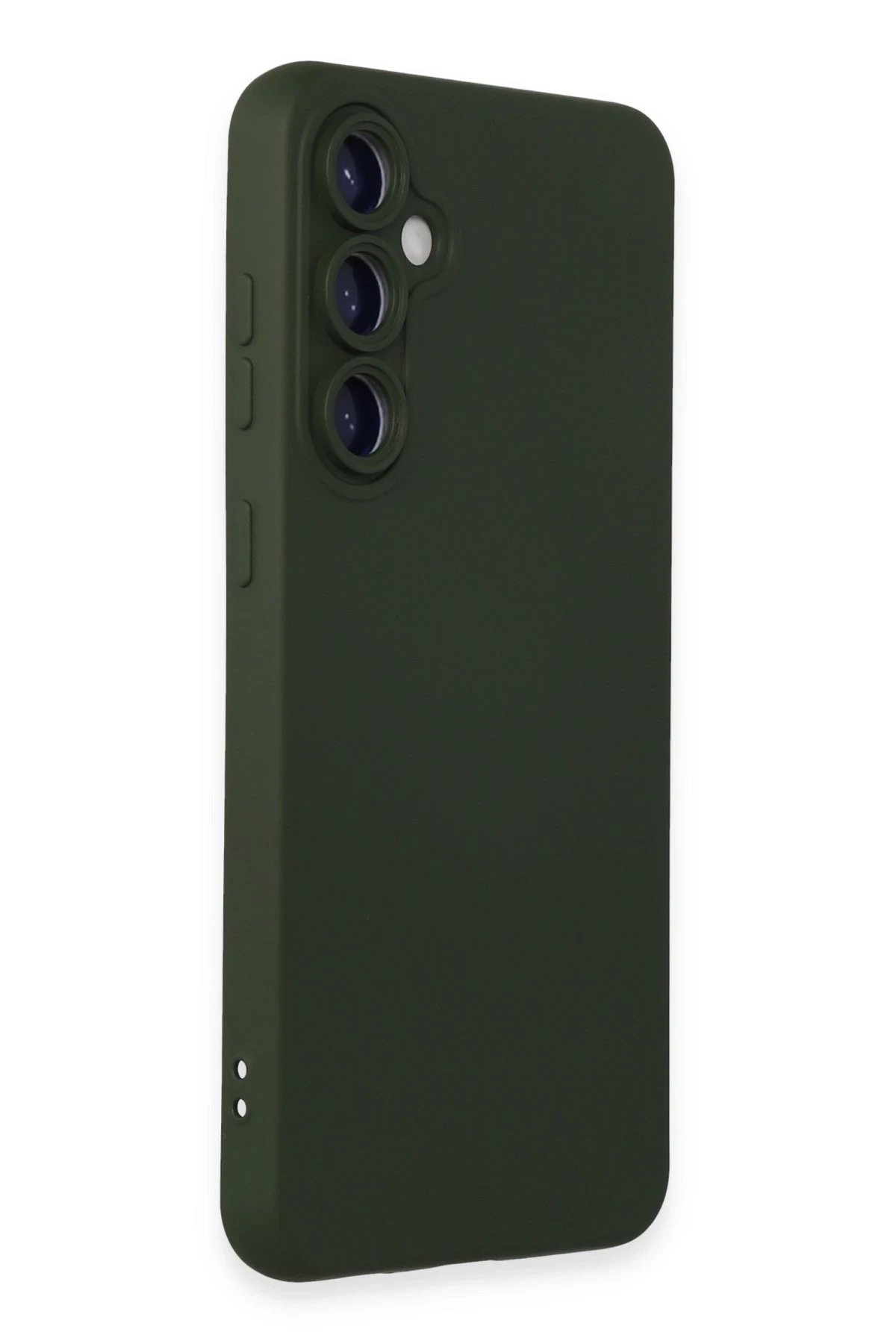 Newface Samsung Galaxy S24 Plus Kılıf Nano içi Kadife Silikon - Koyu Yeşil