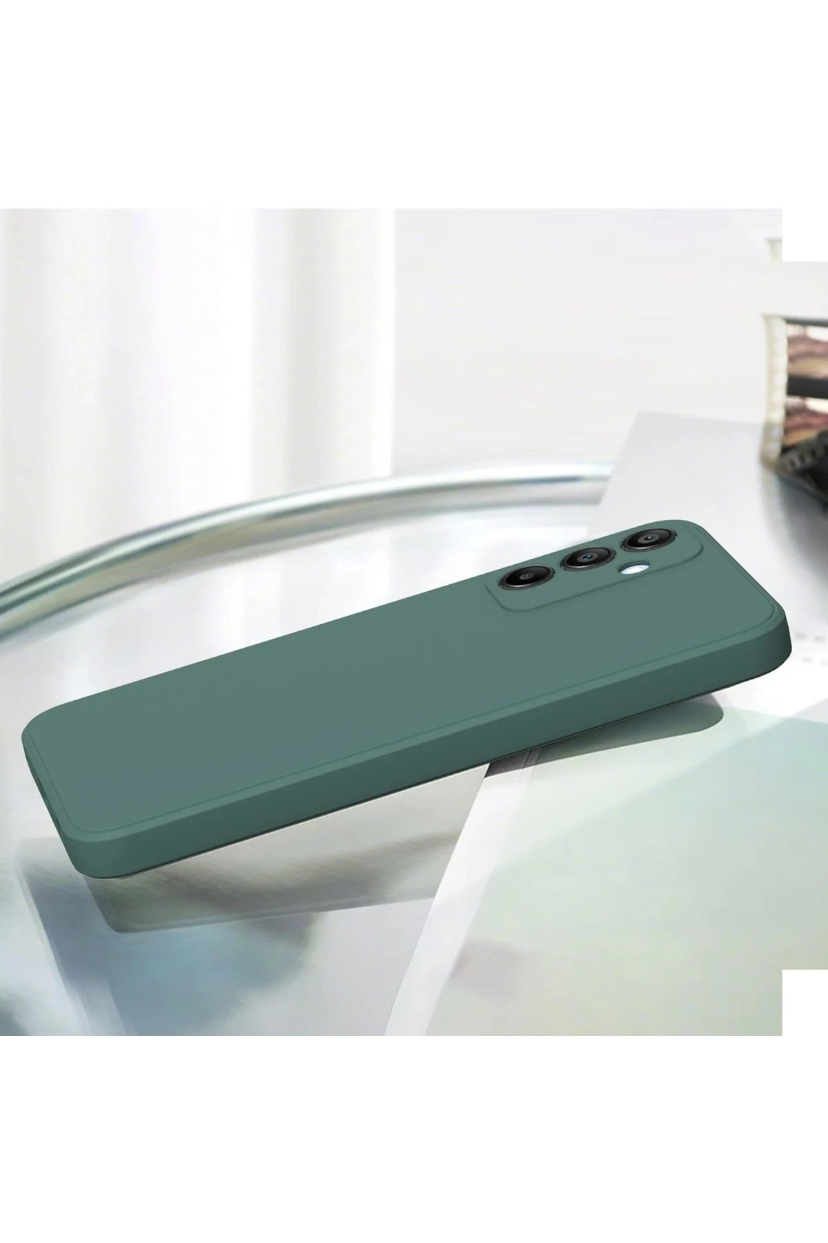 Newface Samsung Galaxy A25 5G Kılıf First Silikon - Koyu Yeşil