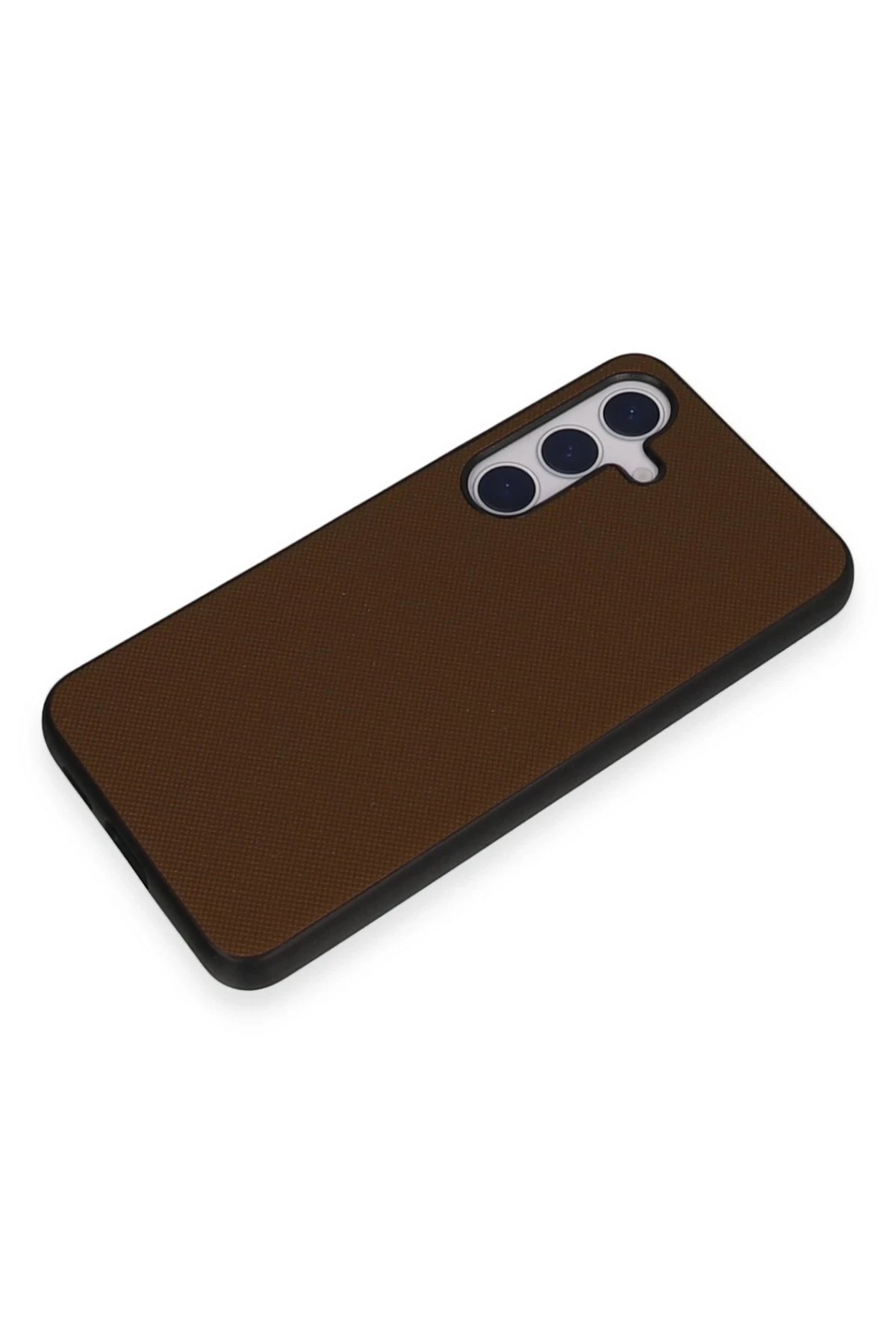 Newface Samsung Galaxy S24 Kılıf Taft Kapak - Kahverengi