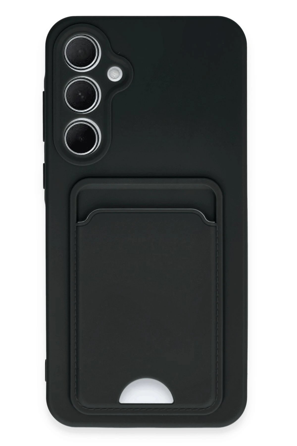 Newface Samsung Galaxy A35 5G Kılıf Kelvin Kartvizitli Silikon - Siyah