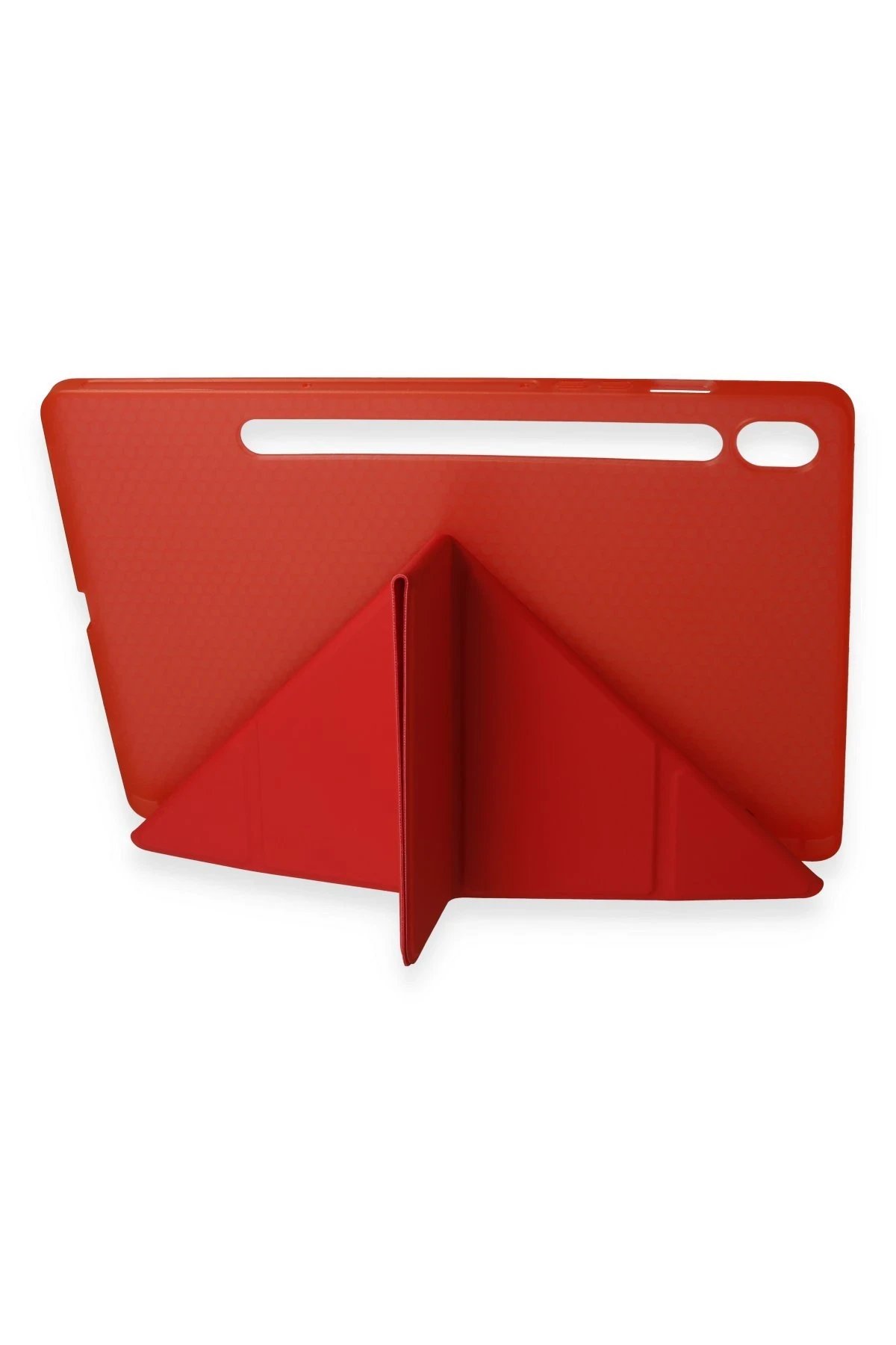 Newface Samsung Galaxy Tab A9 Plus Kılıf Kalemlikli Mars Tablet Kılıfı - Kırmızı