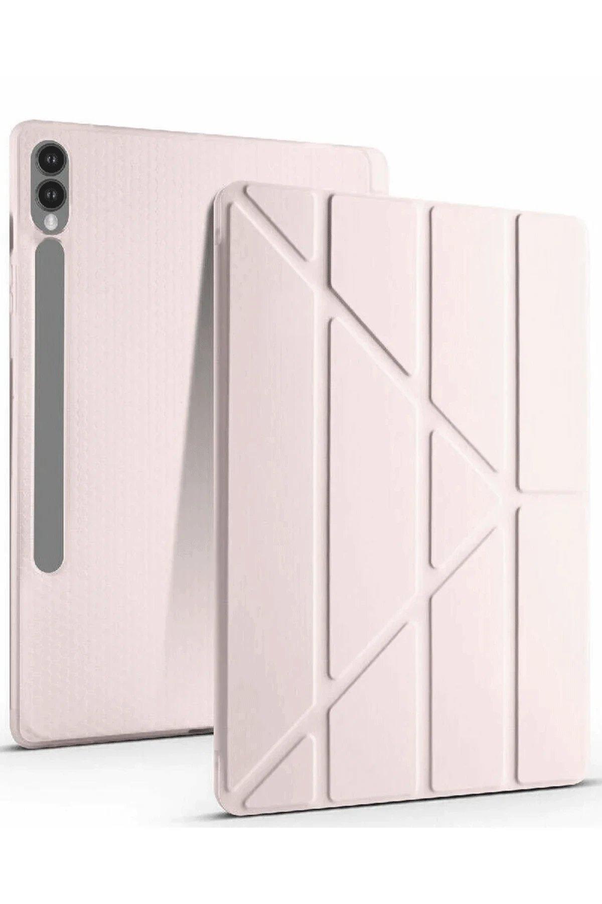 Newface Samsung Galaxy X610 Tab S9 FE Plus 12.4 Kılıf Kalemlikli Mars Tablet Kılıfı - Rose Gold