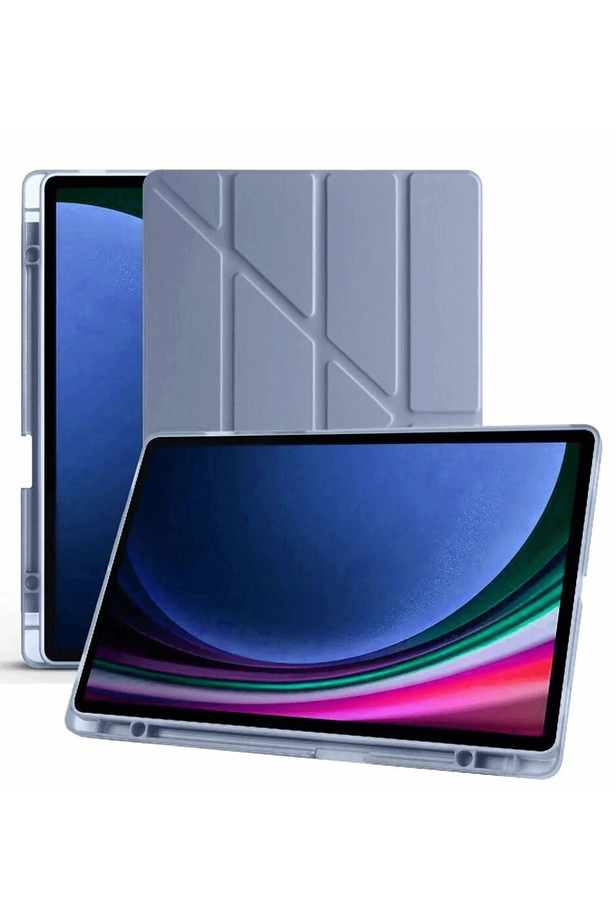 Newface Samsung Galaxy X610 Tab S9 FE Plus 12.4 Kılıf Kalemlikli Mars Tablet Kılıfı - Lila