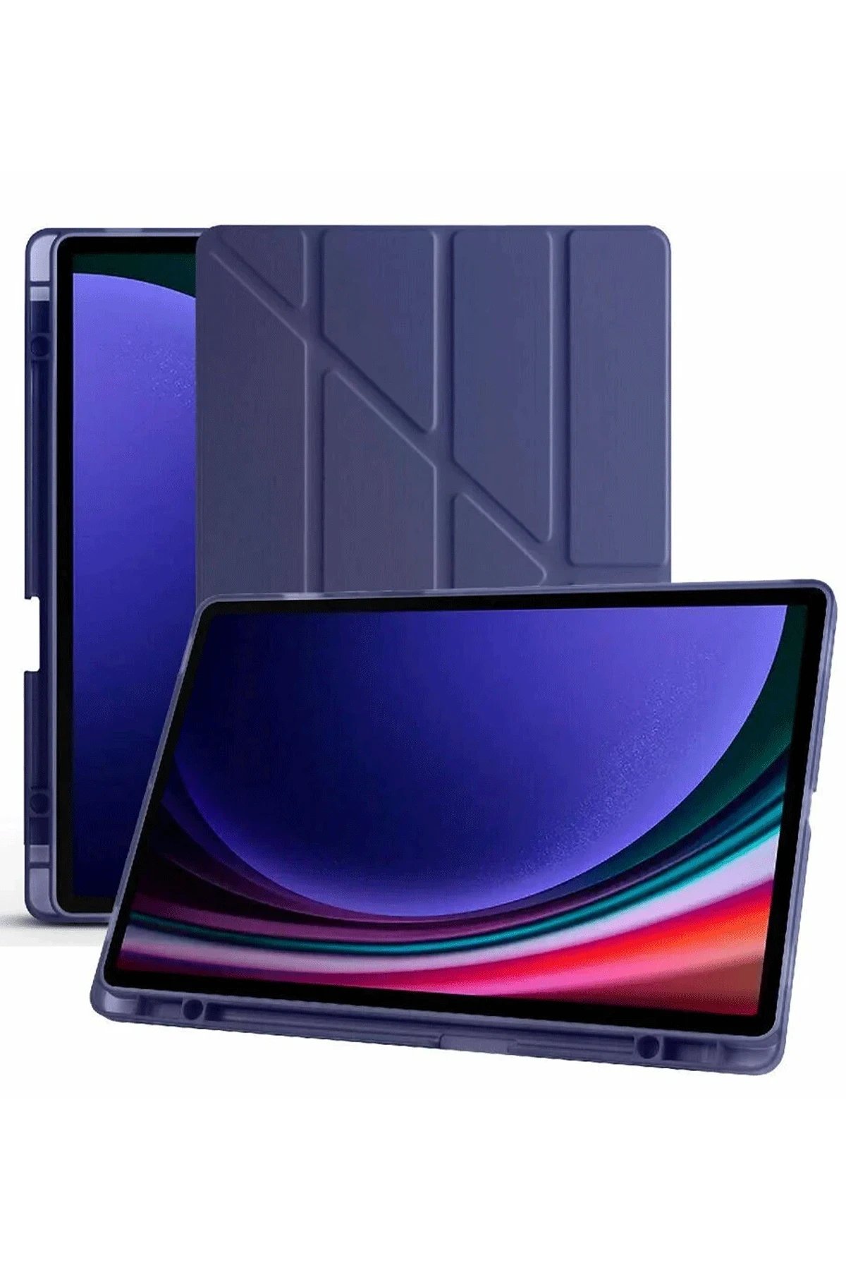 Newface Samsung Galaxy X610 Tab S9 FE Plus 12.4 Kılıf Kalemlikli Mars Tablet Kılıfı - Lacivert