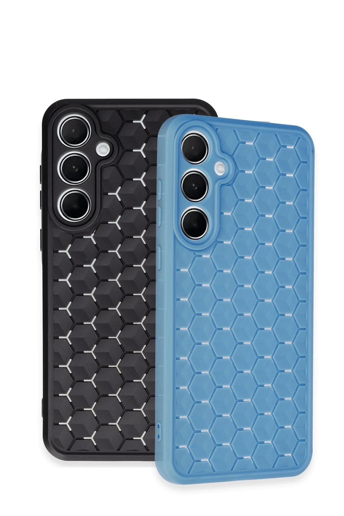 Newface Samsung Galaxy A35 5G Kılıf Petek Silikon Kapak - Siyah