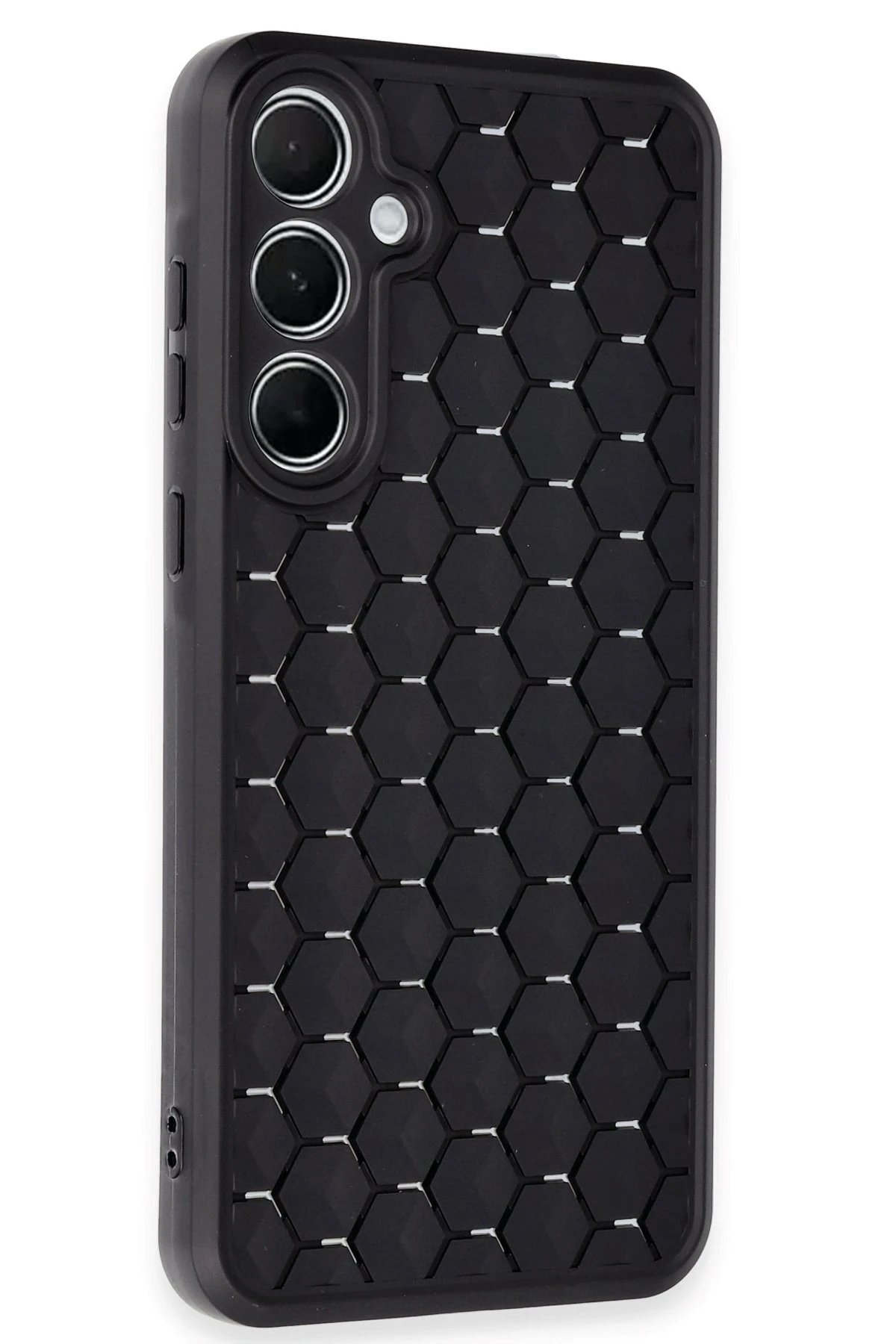 Newface Samsung Galaxy A55 5G Kılıf Petek Silikon Kapak - Siyah