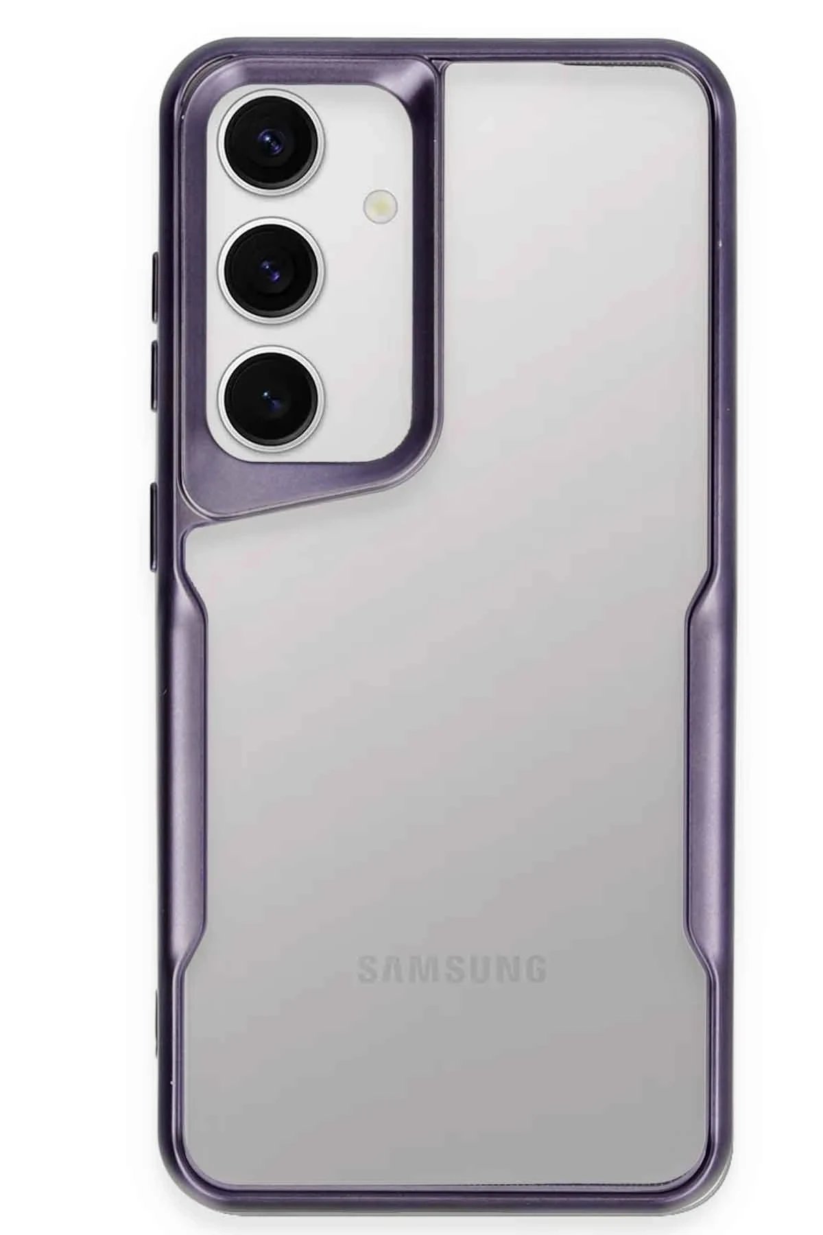 Newface Samsung Galaxy S24 Kılıf Boyi Silikon Kapak - Derin Mor