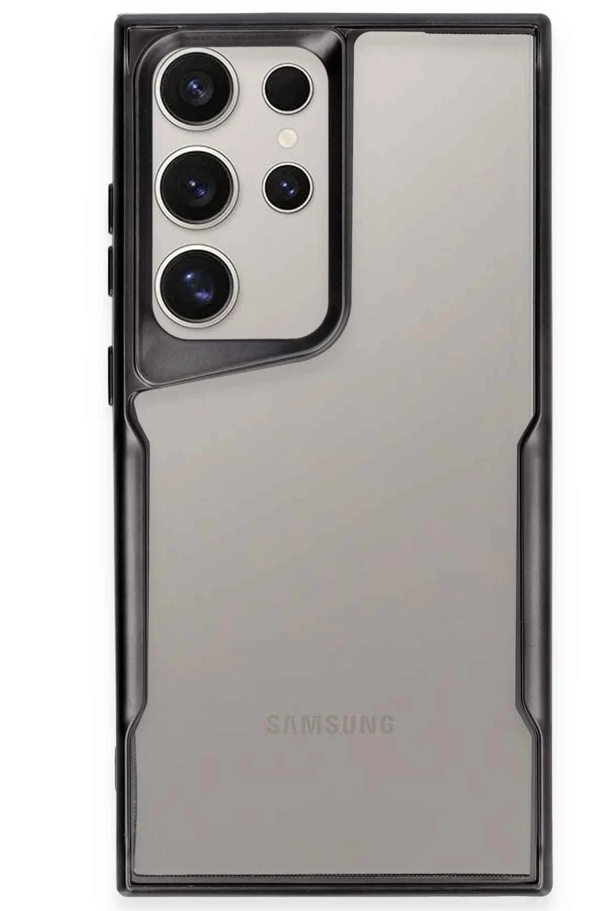 Newface Samsung Galaxy S24 Ultra Kılıf Boyi Silikon Kapak - Siyah