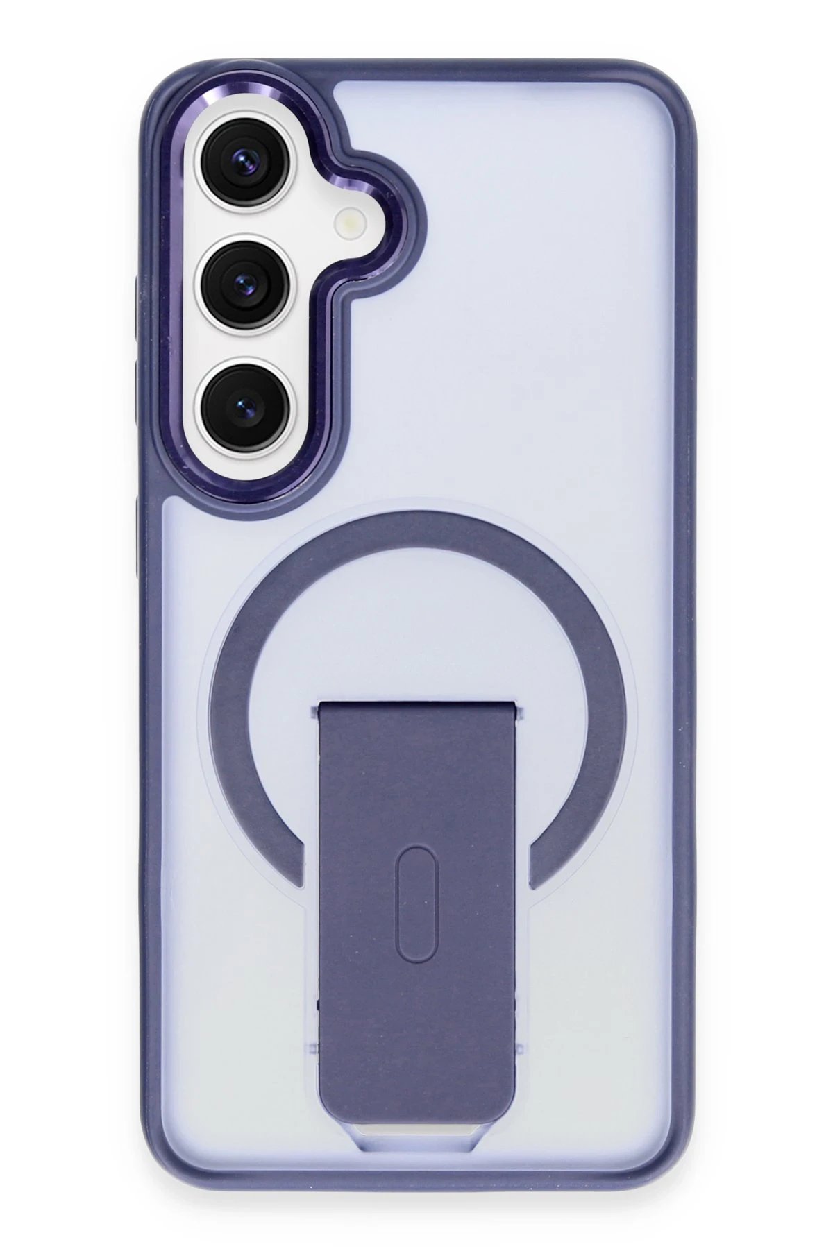 Newface Samsung Galaxy S24 Tork Magsafe Standlı Kapak - Lacivert