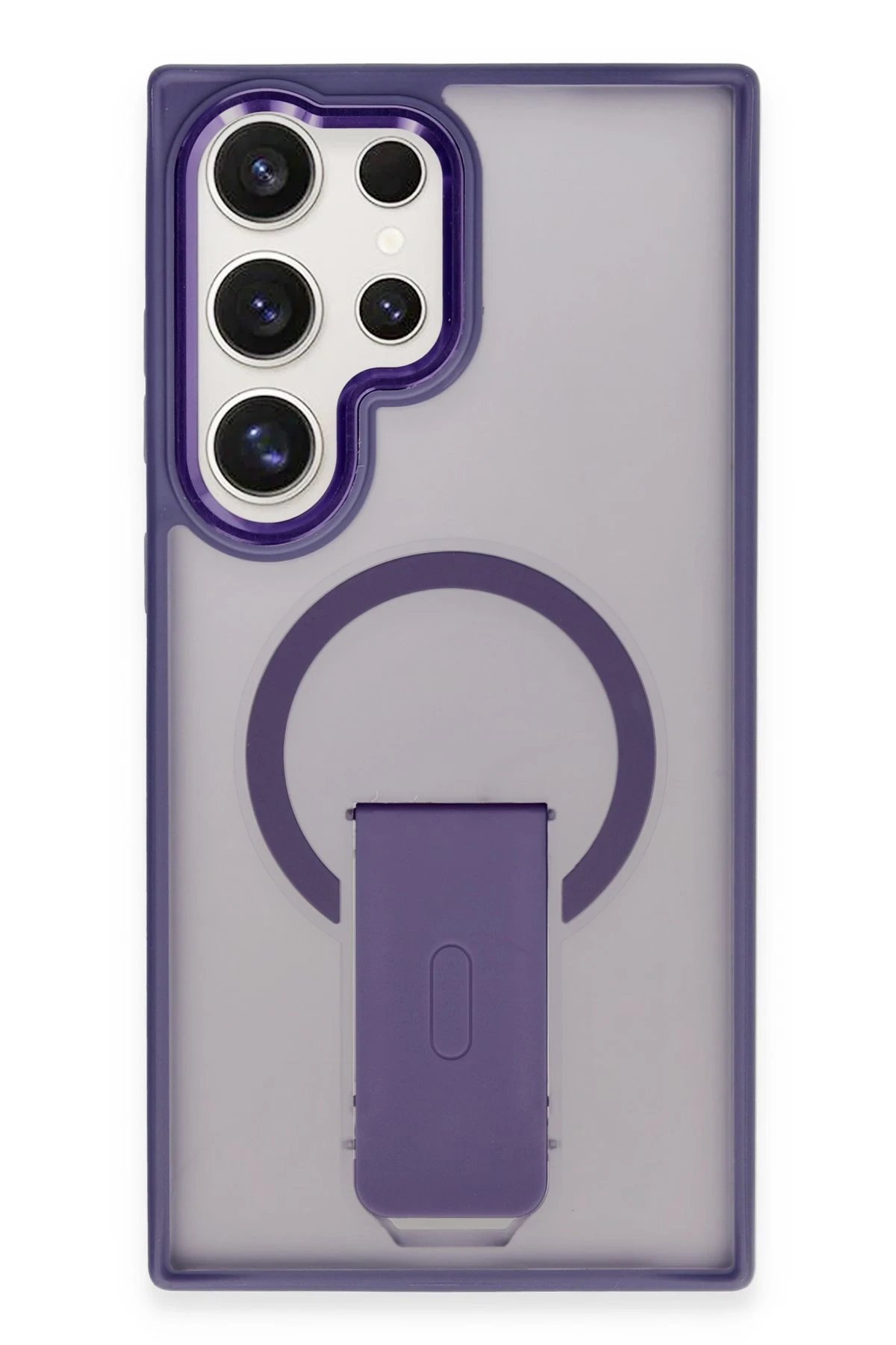 Newface Samsung Galaxy S23 Ultra Tork Magsafe Standlı Kapak - Derin Mor