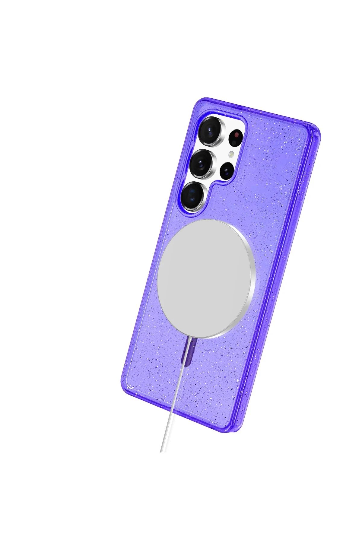 Newface Samsung Galaxy S23 Ultra Kılıf Glow Magsafe Kapak - Turuncu