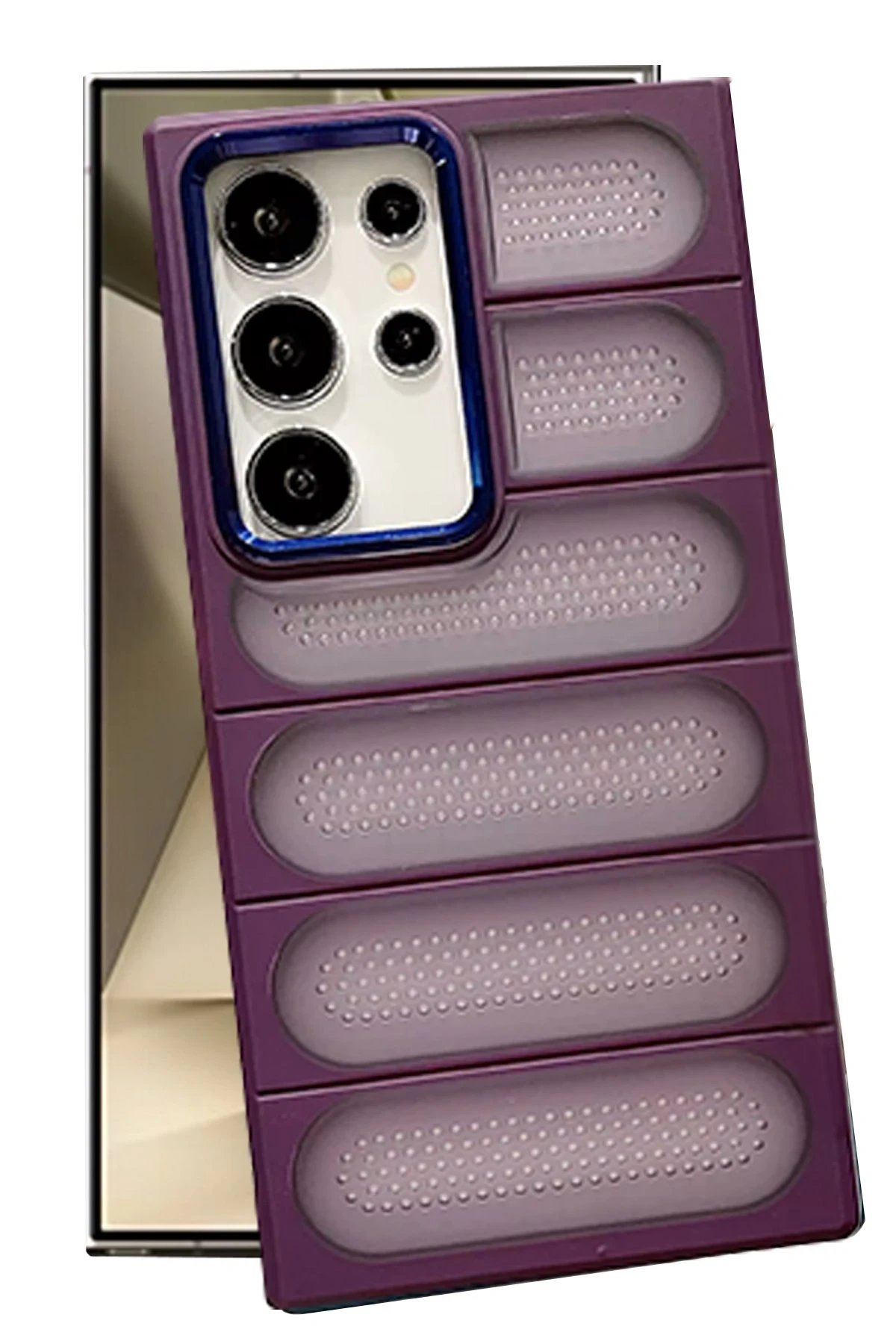 Newface Samsung Galaxy S24 Ultra Kılıf Airmax Silikon Kapak - Derin Mor