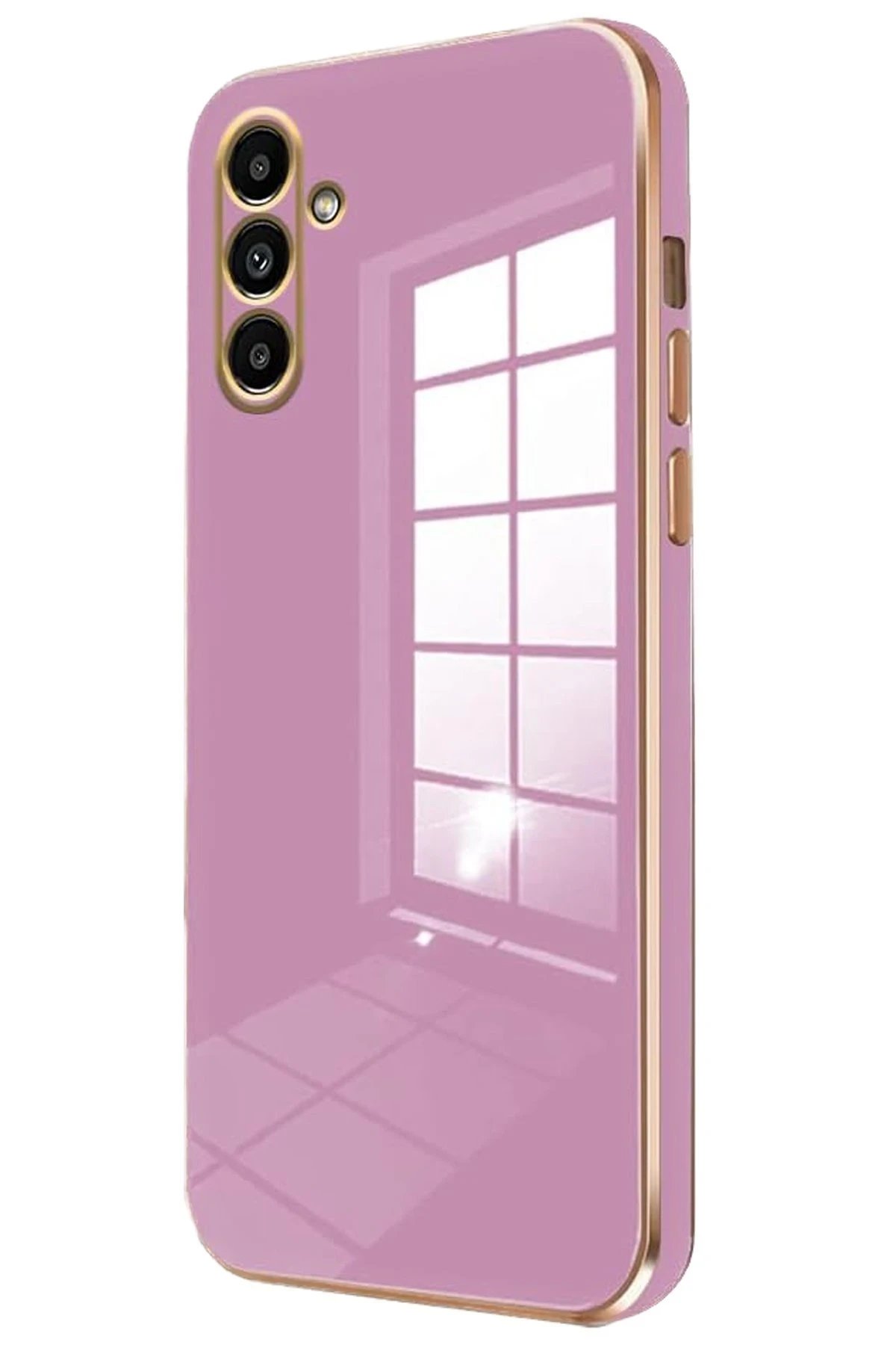 Newface Samsung Galaxy M15 Kılıf Volet Silikon - Mor