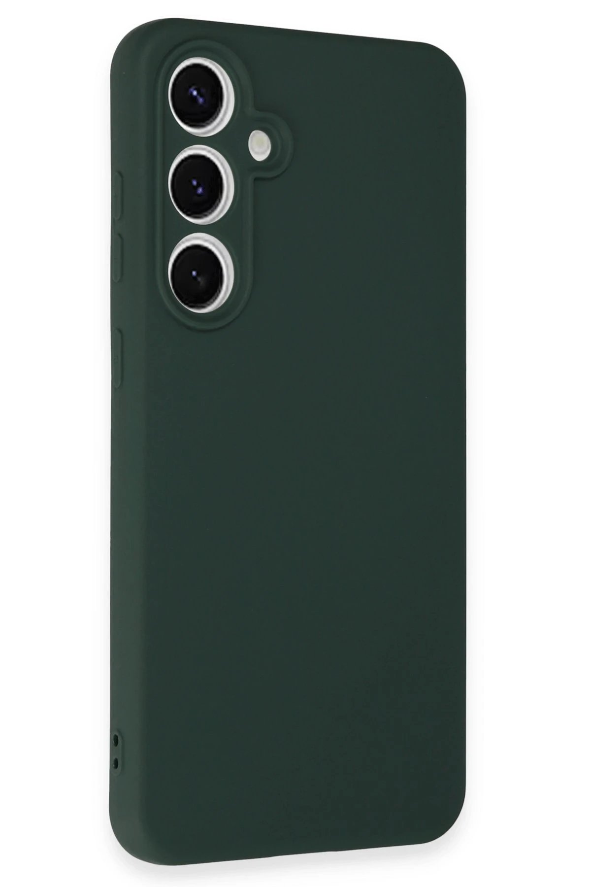 Newface Samsung Galaxy S24 FE Kılıf Nano içi Kadife Silikon - Koyu Yeşil