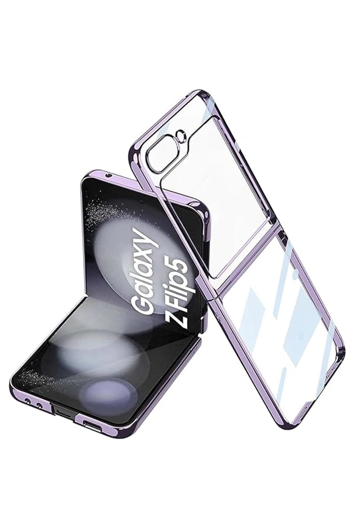 Newface Samsung Galaxy Z Flip 5 Kılıf Fold Element Kapak - Mor