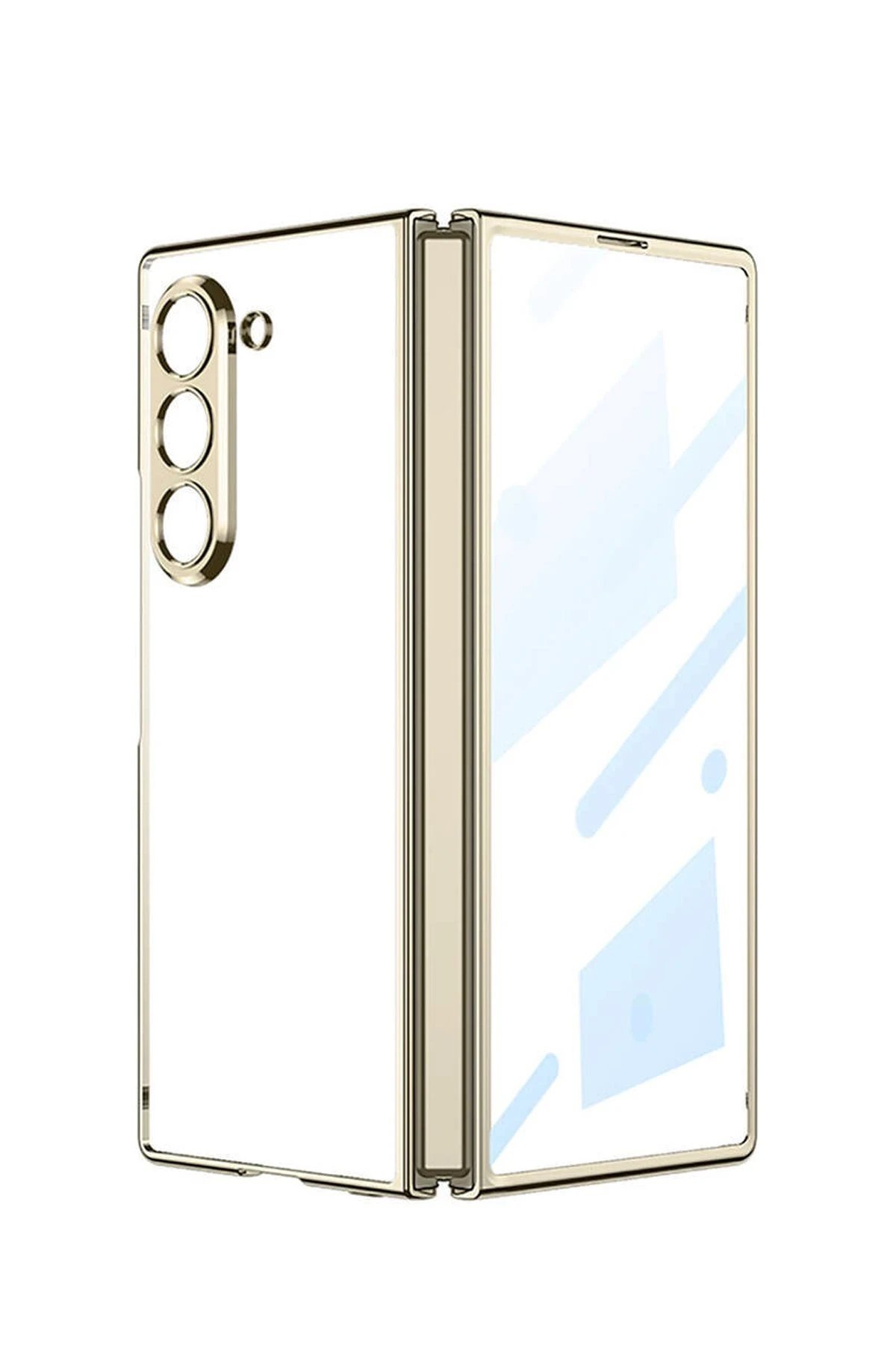 Newface Samsung Galaxy Z Fold 5 Kılıf Fold Element Kapak - Gold
