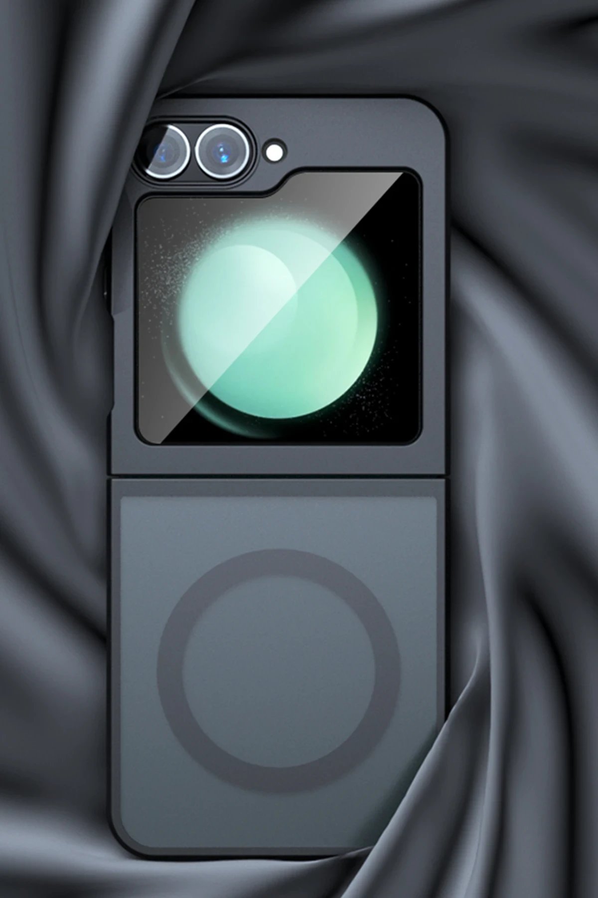 Newface Samsung Galaxy Z Flip 6 Kılıf Blur Fold Magsafe Kapak - Siyah