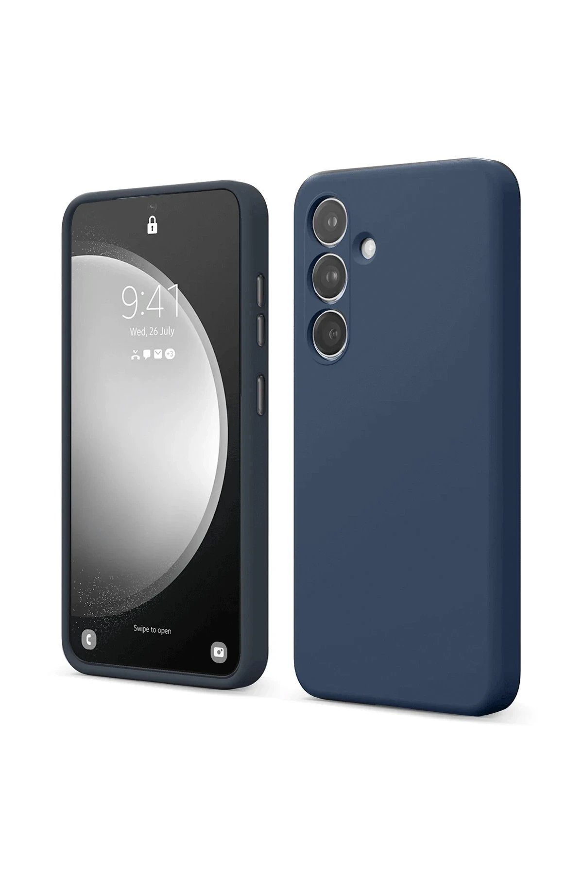 Newface Samsung Galaxy S24 FE Kılıf First Silikon - Lacivert