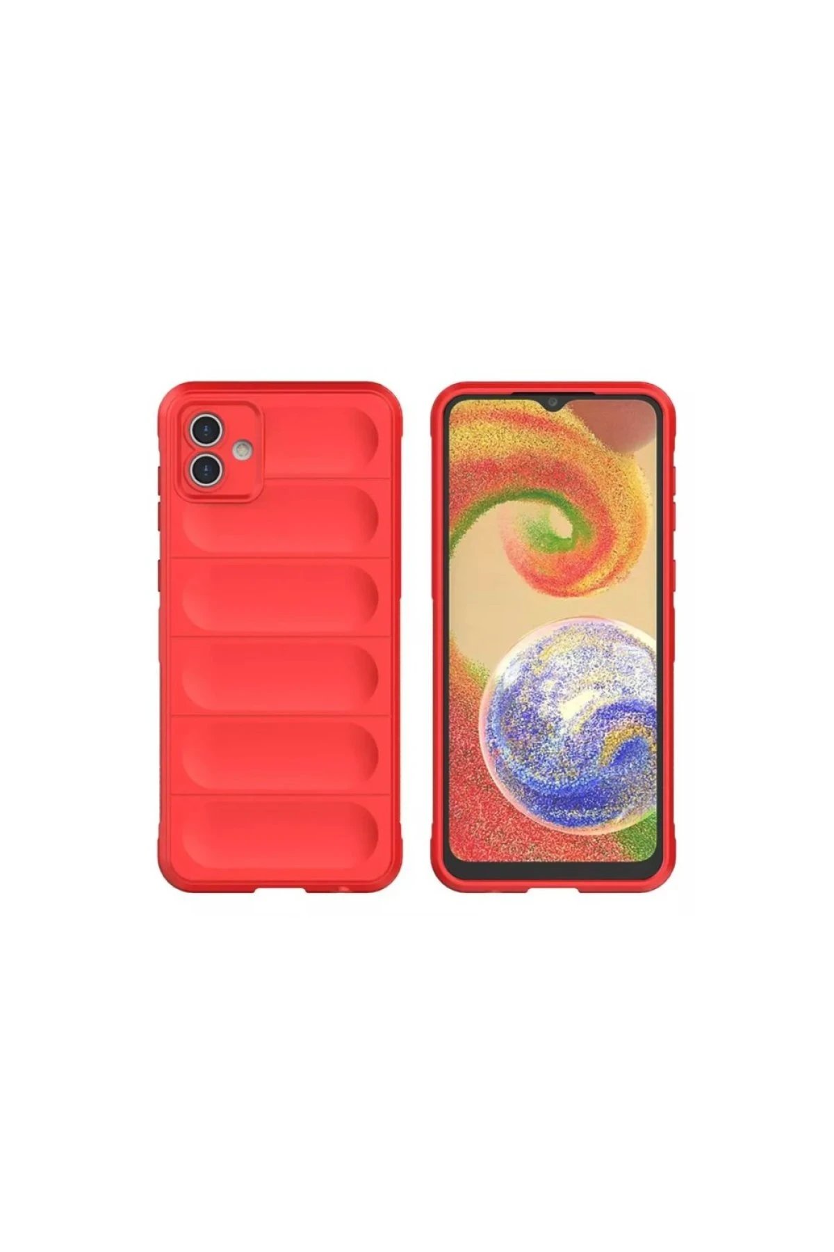 Newface Samsung Galaxy A06 Kılıf Optimum Silikon - Kırmızı