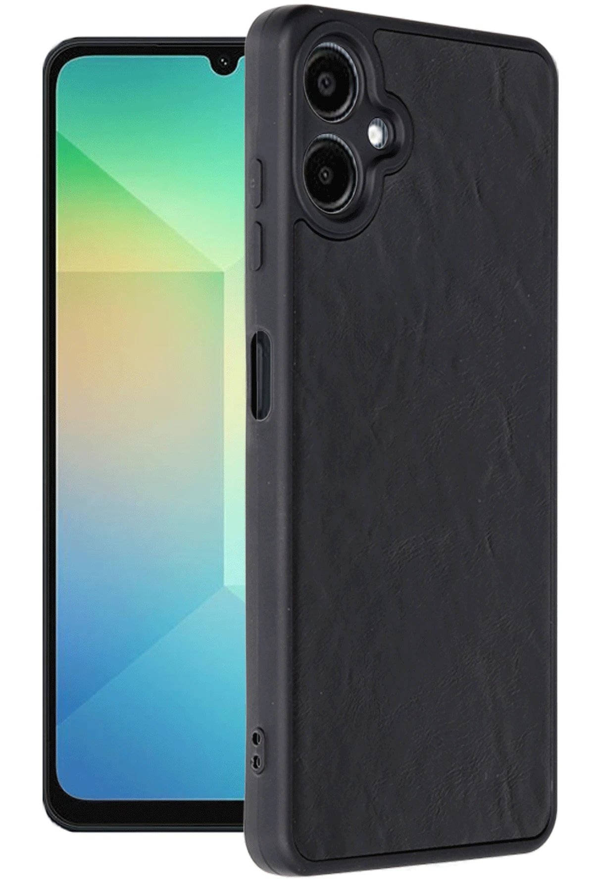 Newface Samsung Galaxy A06 Kılıf Aras Deri Kapak - Siyah