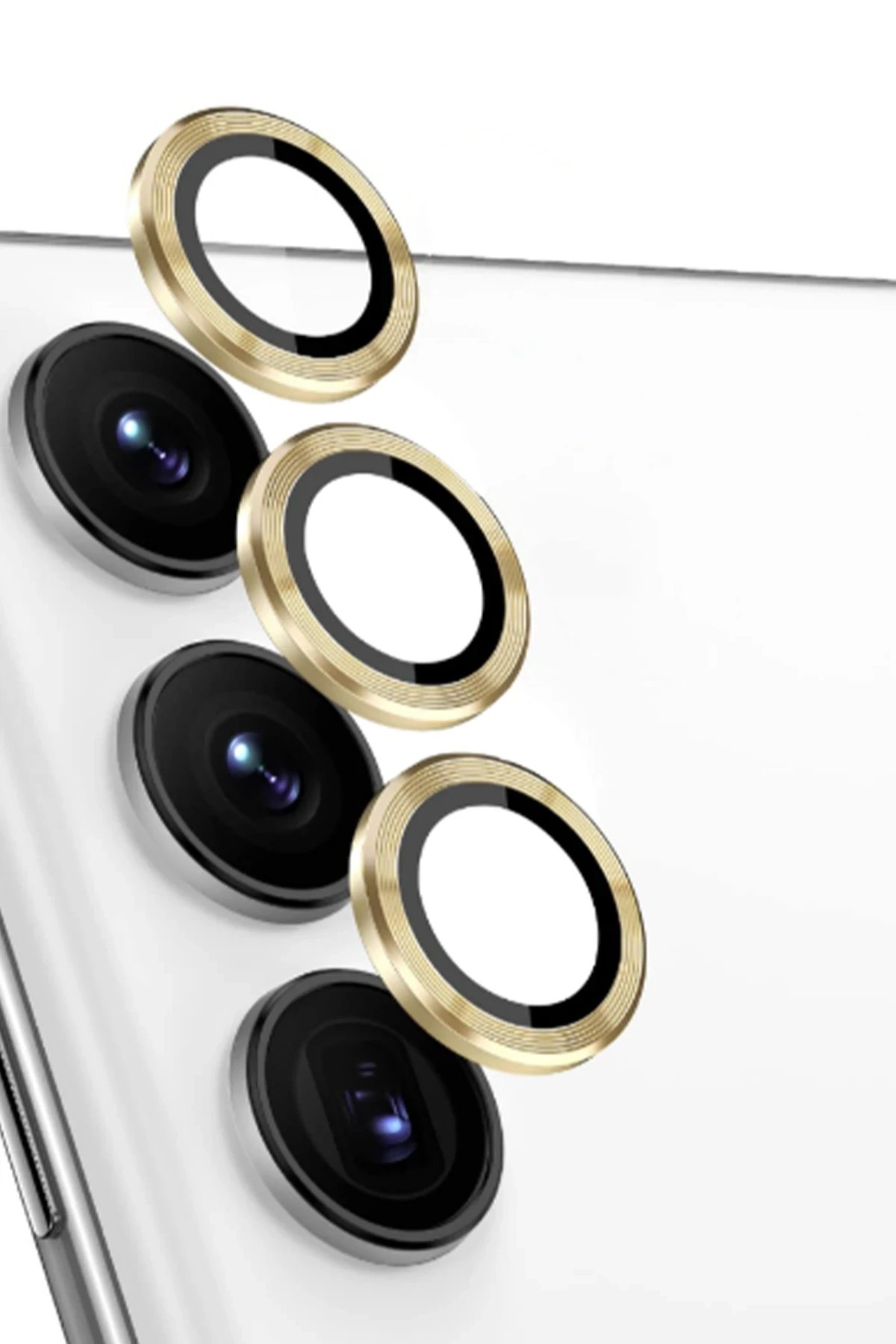 Newface Samsung Galaxy S24 FE Raze Metal Kamera Lens - Sarı