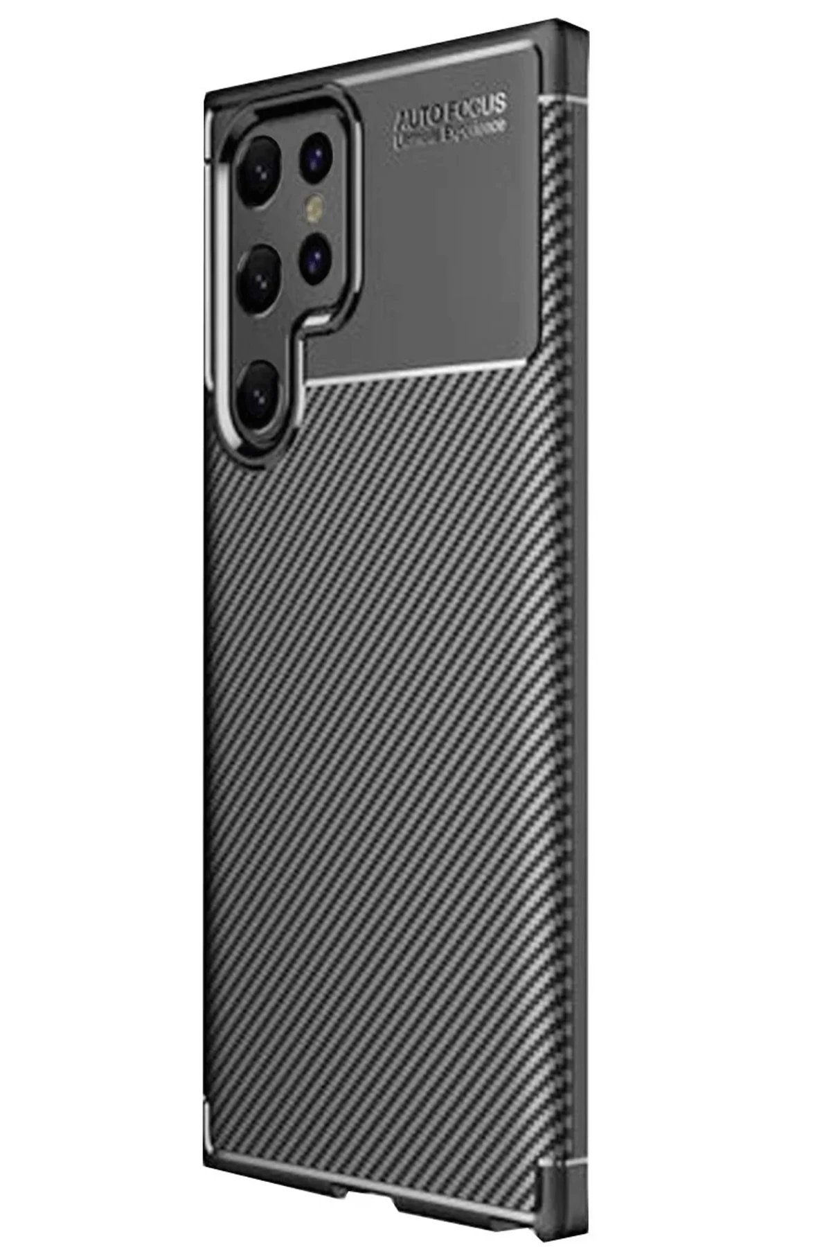 Newface Samsung Galaxy S25 Ultra Kılıf Auto Focus Karbon Kapak - Siyah