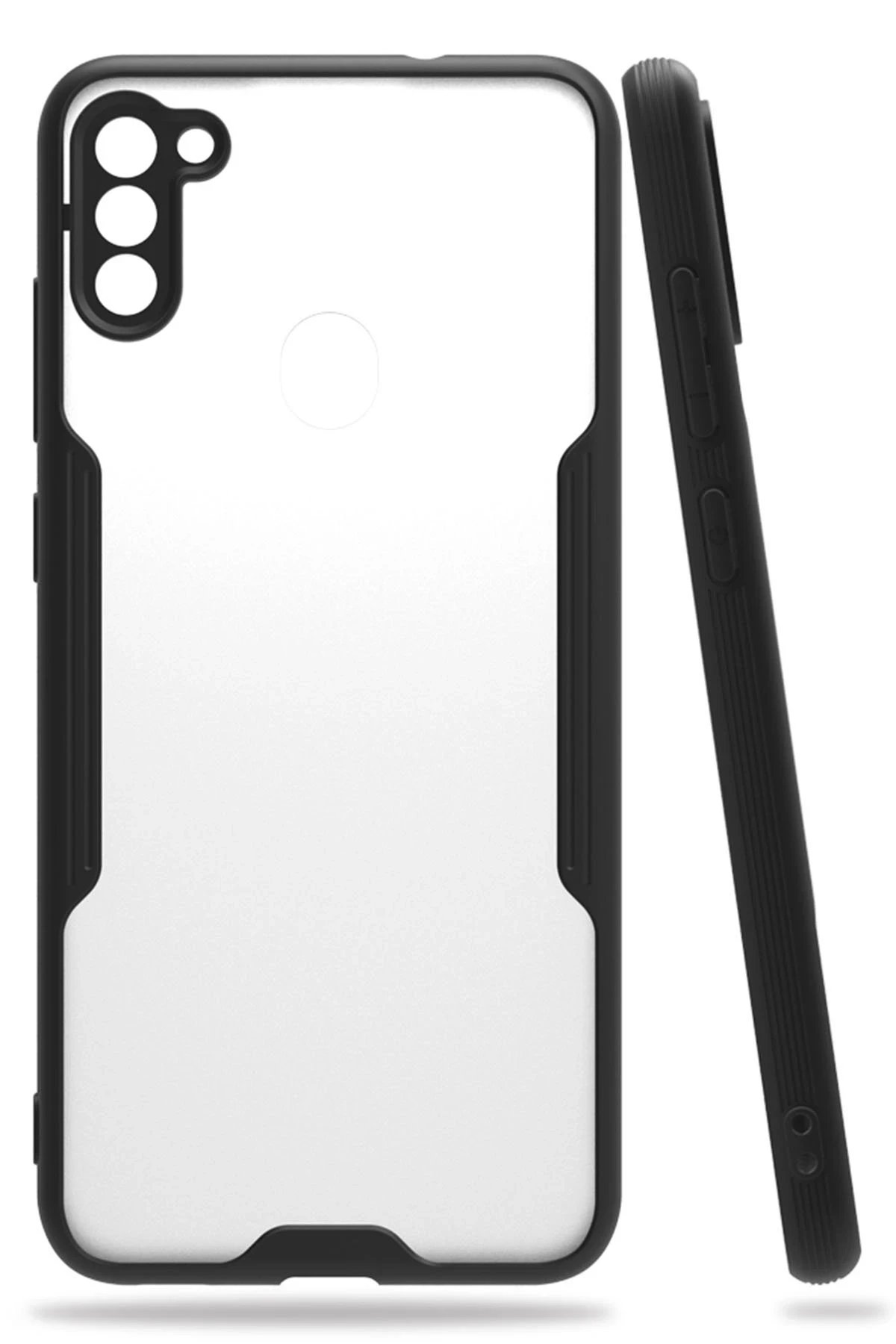 Newface Samsung Galaxy A11 Kılıf Platin Silikon - Siyah