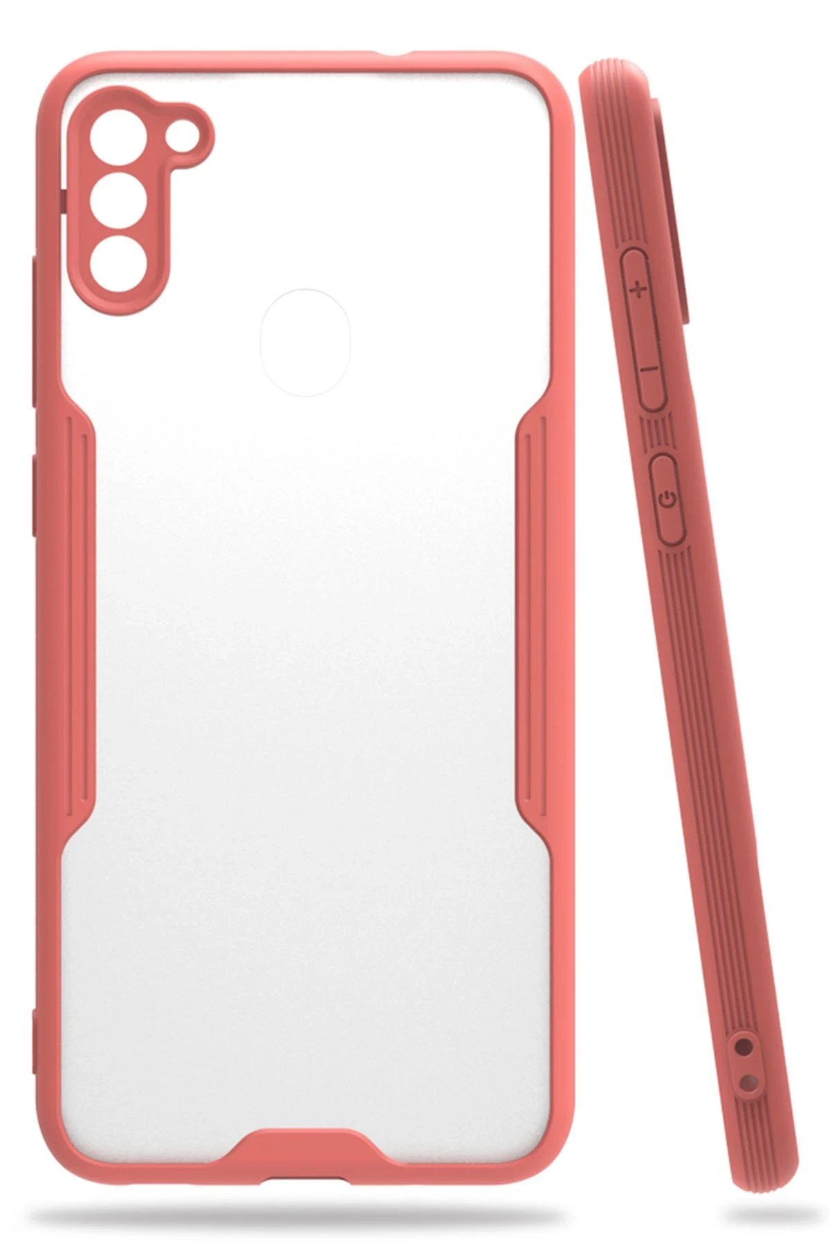 Newface Samsung Galaxy A11 Kılıf Platin Silikon - Pembe