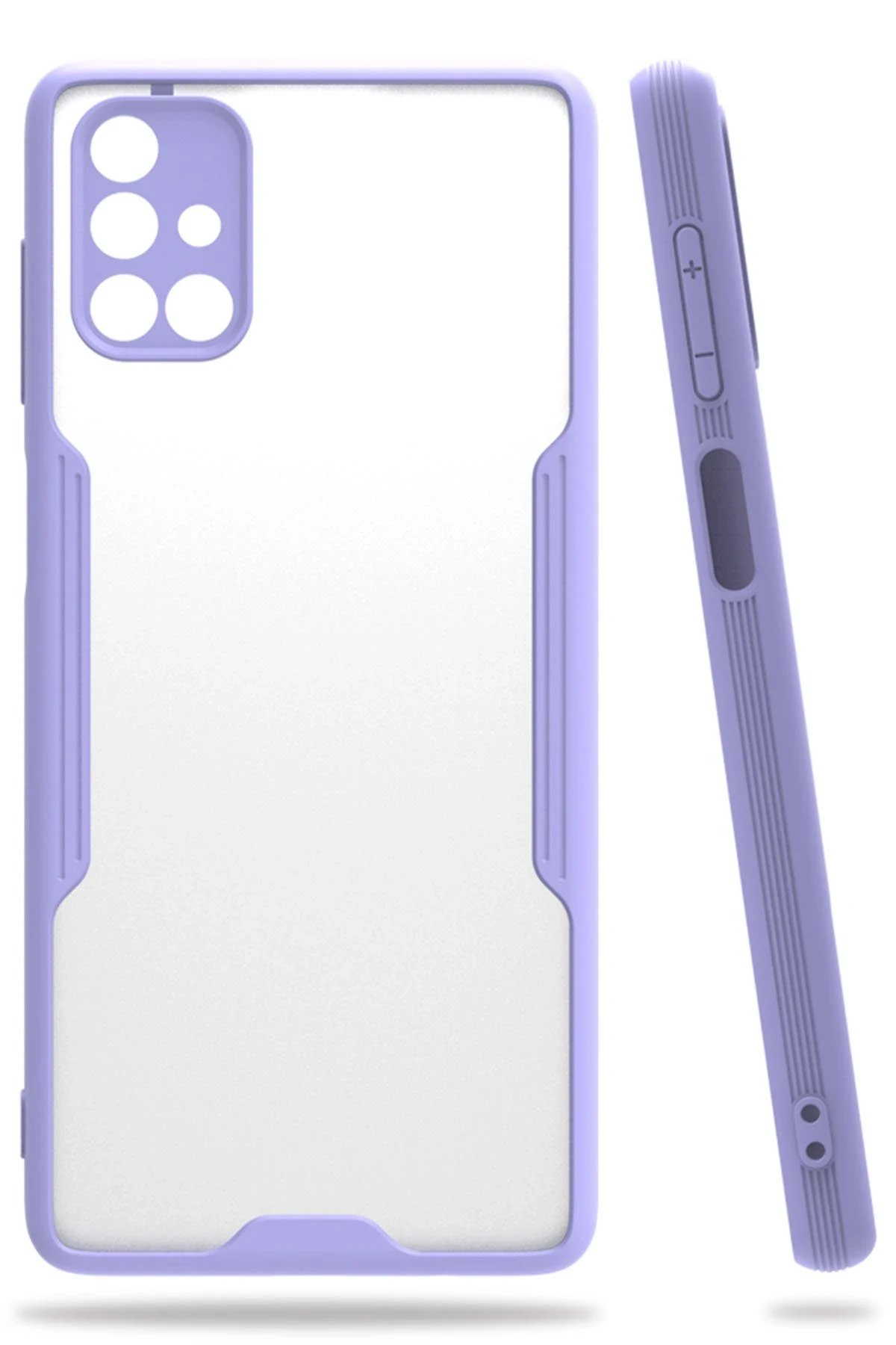 Newface Samsung Galaxy M51 Kılıf Platin Silikon - Lila