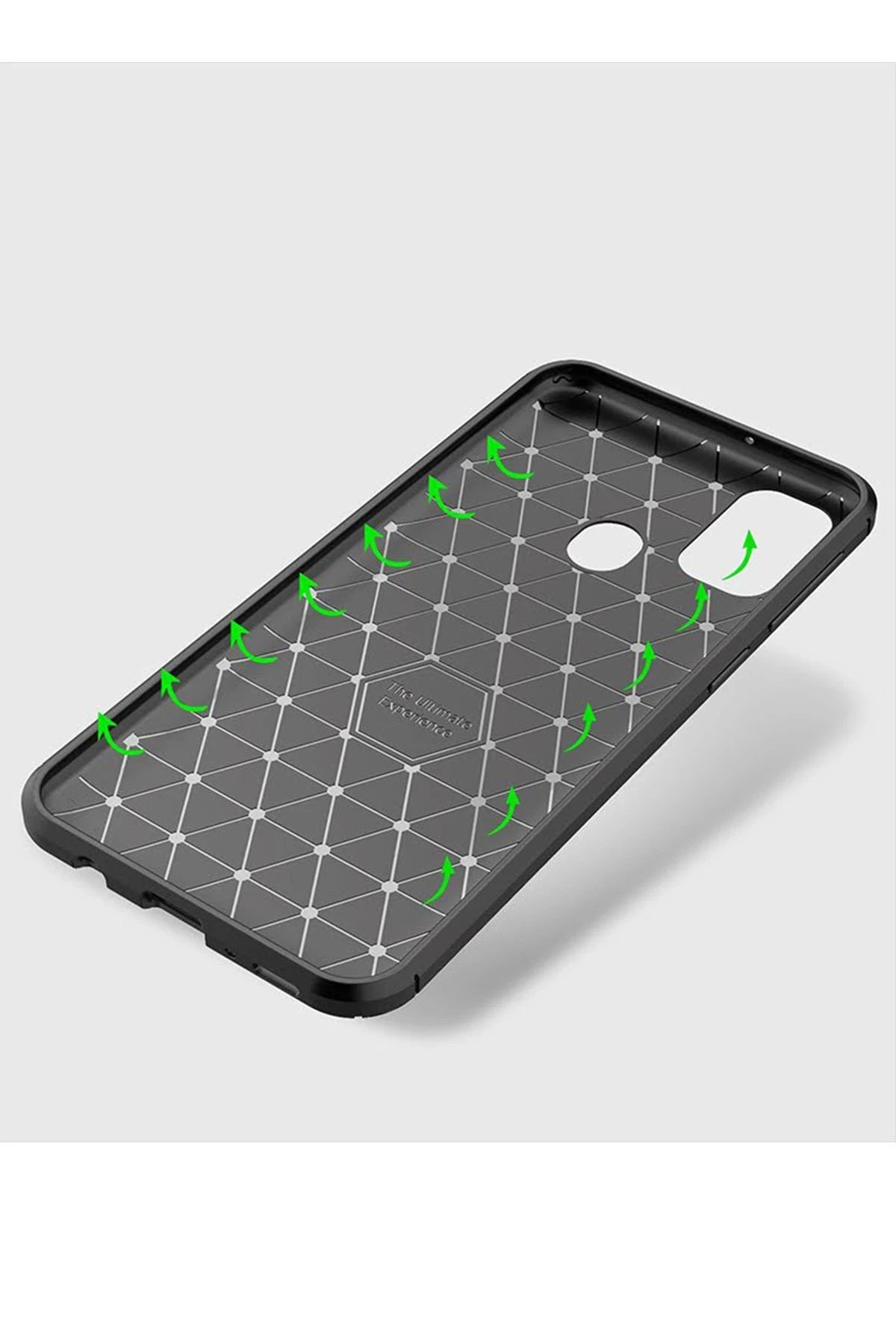 Newface Samsung Galaxy M31 Kılıf Auto Focus Karbon Kapak - Lacivert