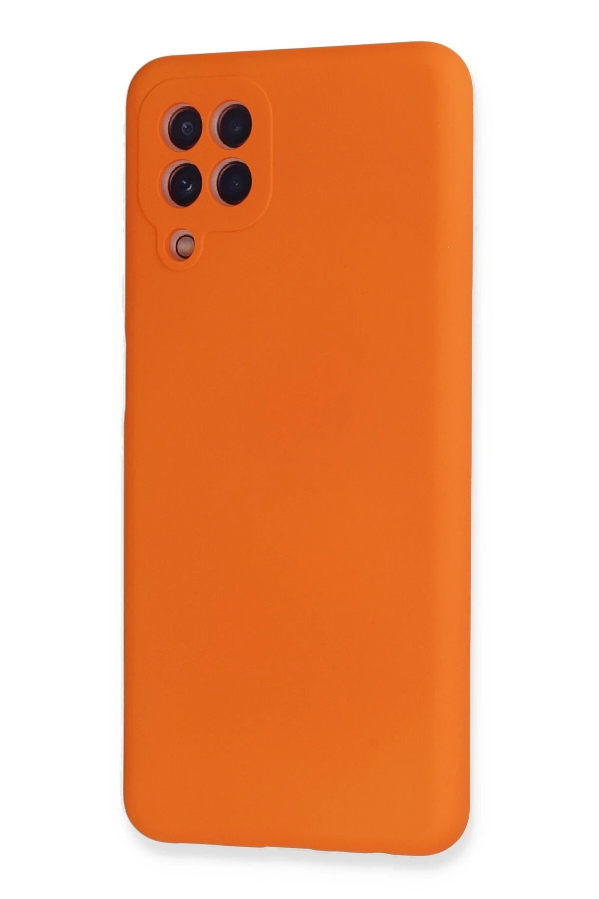 Newface Samsung Galaxy A22 Kılıf Nano içi Kadife Silikon - Turuncu