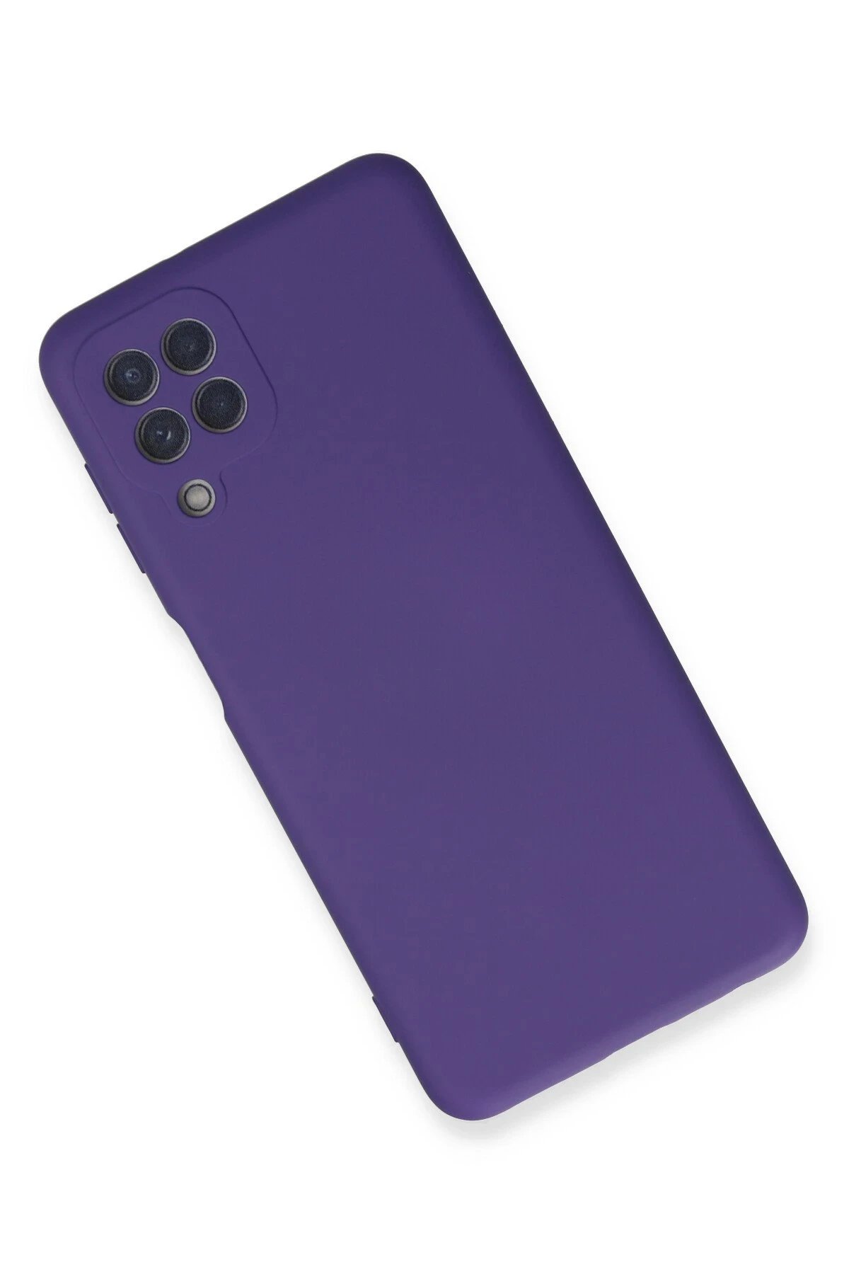 Newface Samsung Galaxy A22 Kılıf Nano içi Kadife Silikon - Mor